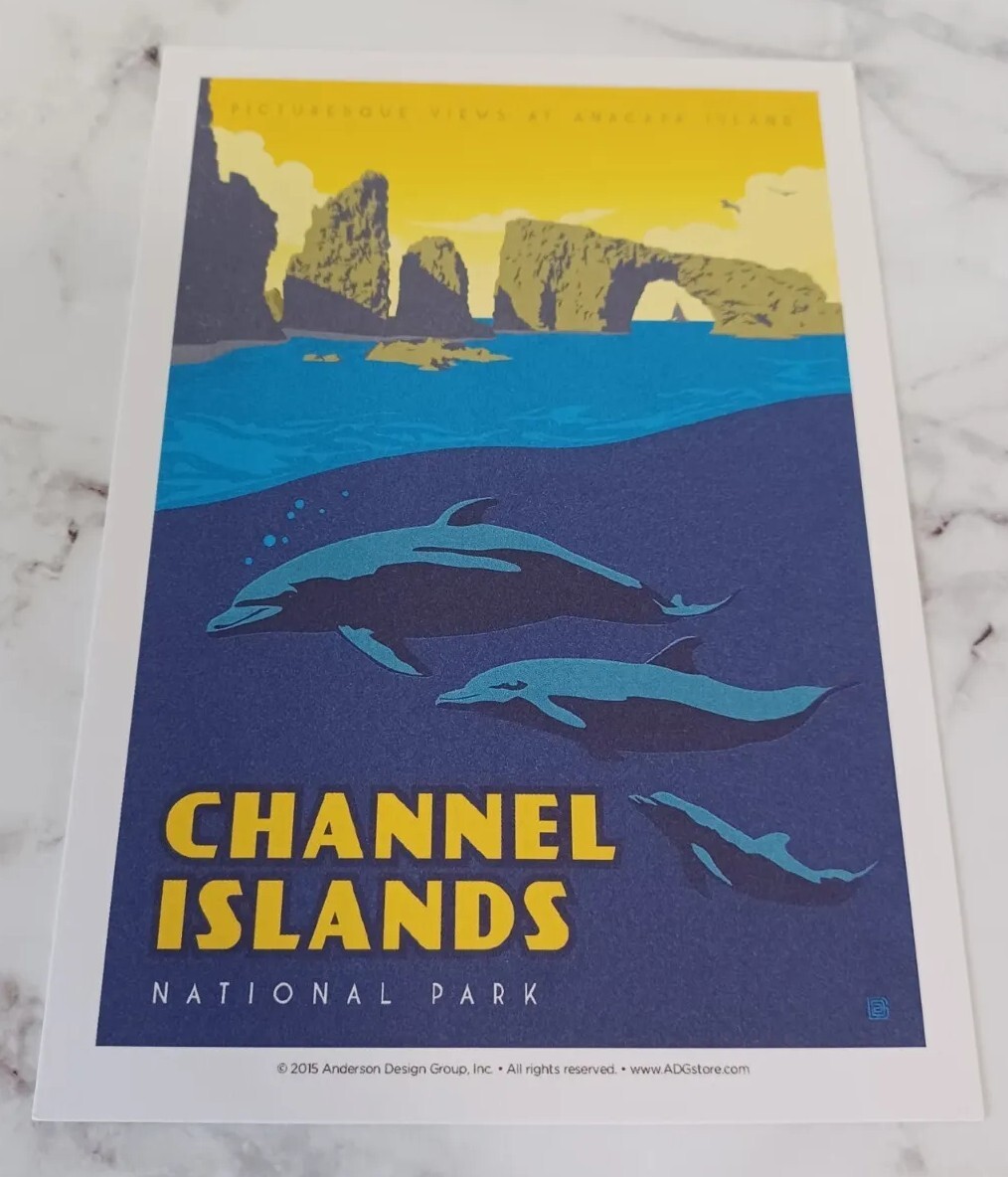 Channel Islands National Parks 100th Anniversary Illustrated Print Post Card