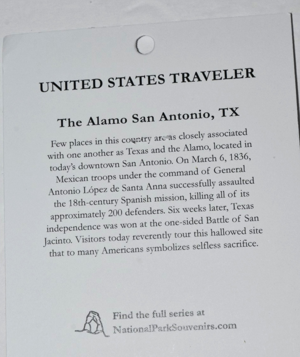 NPS “ALAMO – San Antonio,” Iron-On Patch (2.00″ x 2.75″ Oval) New/Original Card