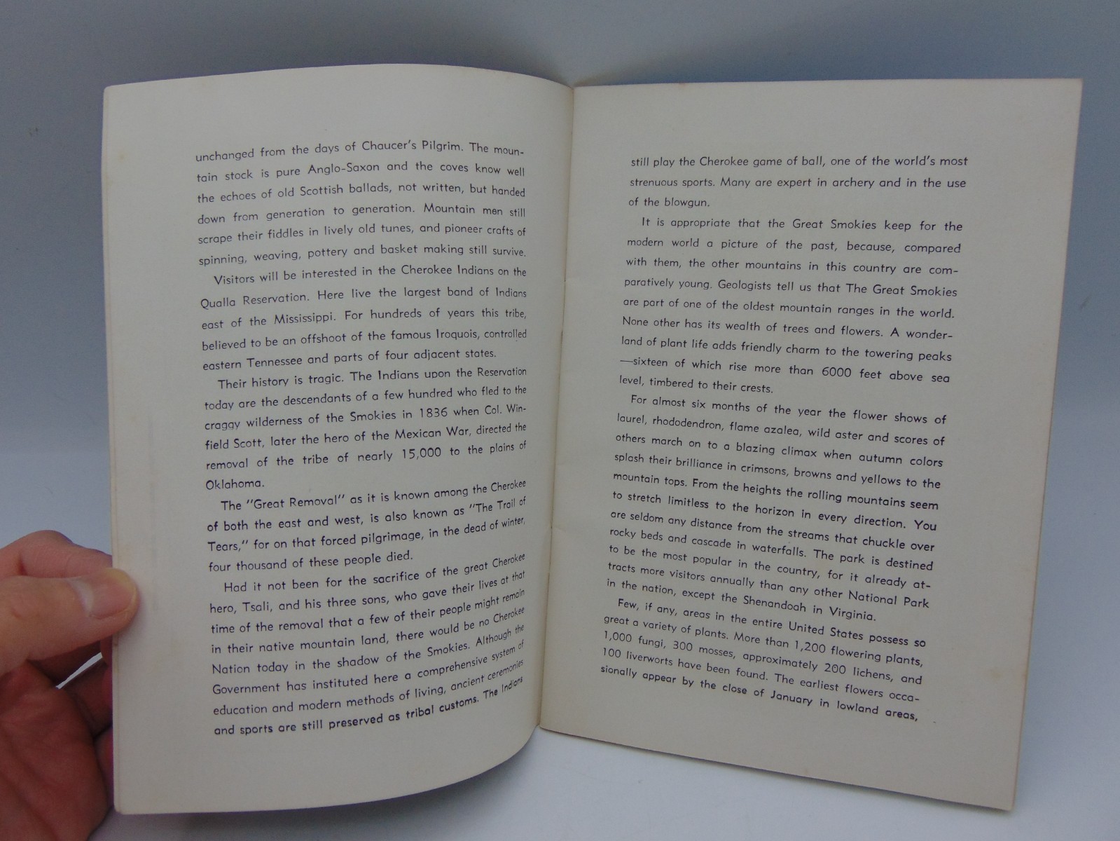Great smoky mountains national park book vintage Jim Thompson Company 1930’s