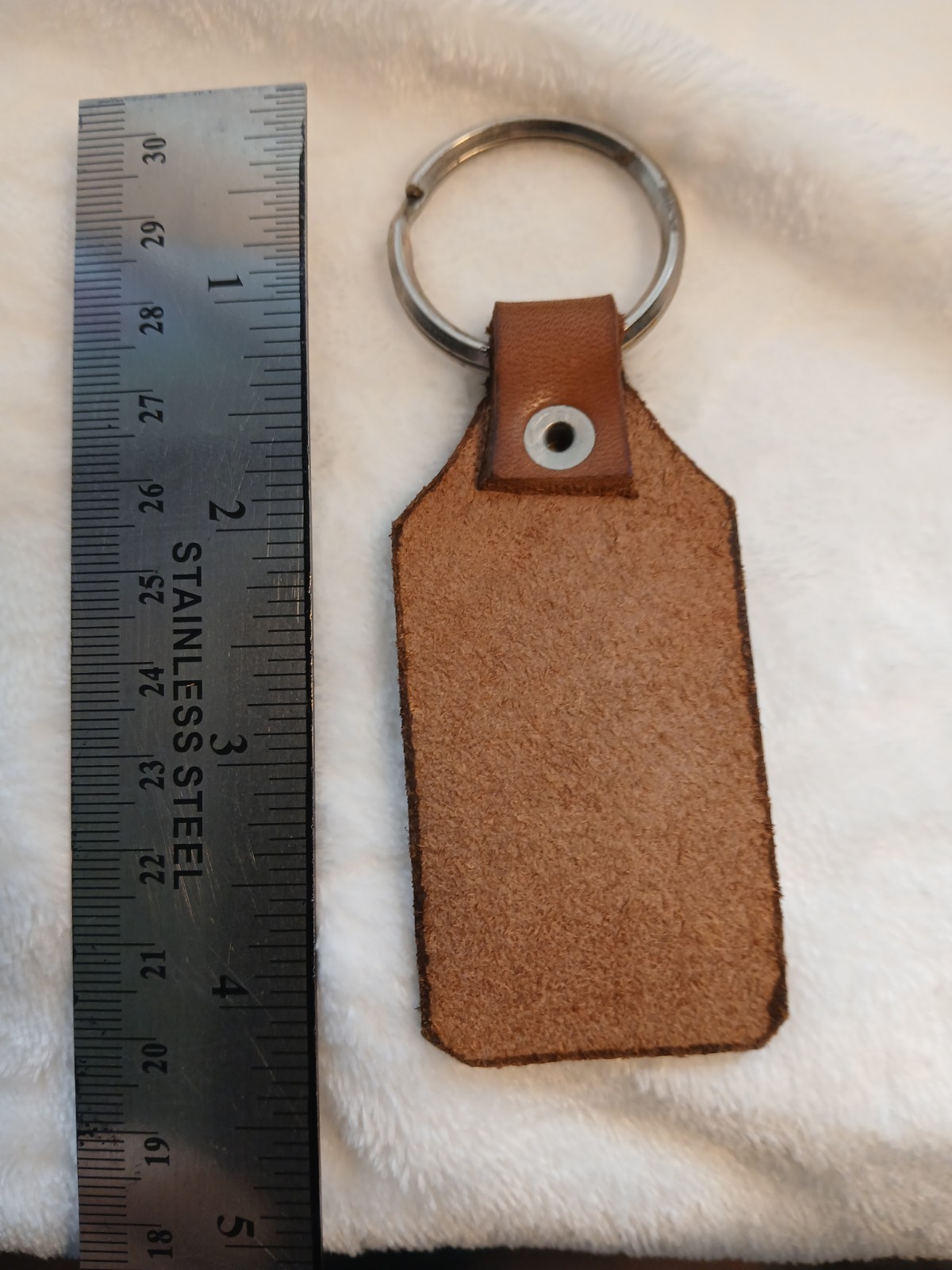 DEER PARK LODGE, OHIO souvenir embossed Leather Keyring w-Buckhead Logo 4inch