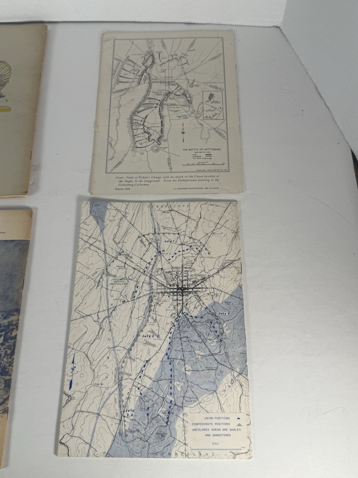 Gettysburg, PA- 1961 Guidebook – Illustrated, Maps – Civil War Lot 4 Booklets