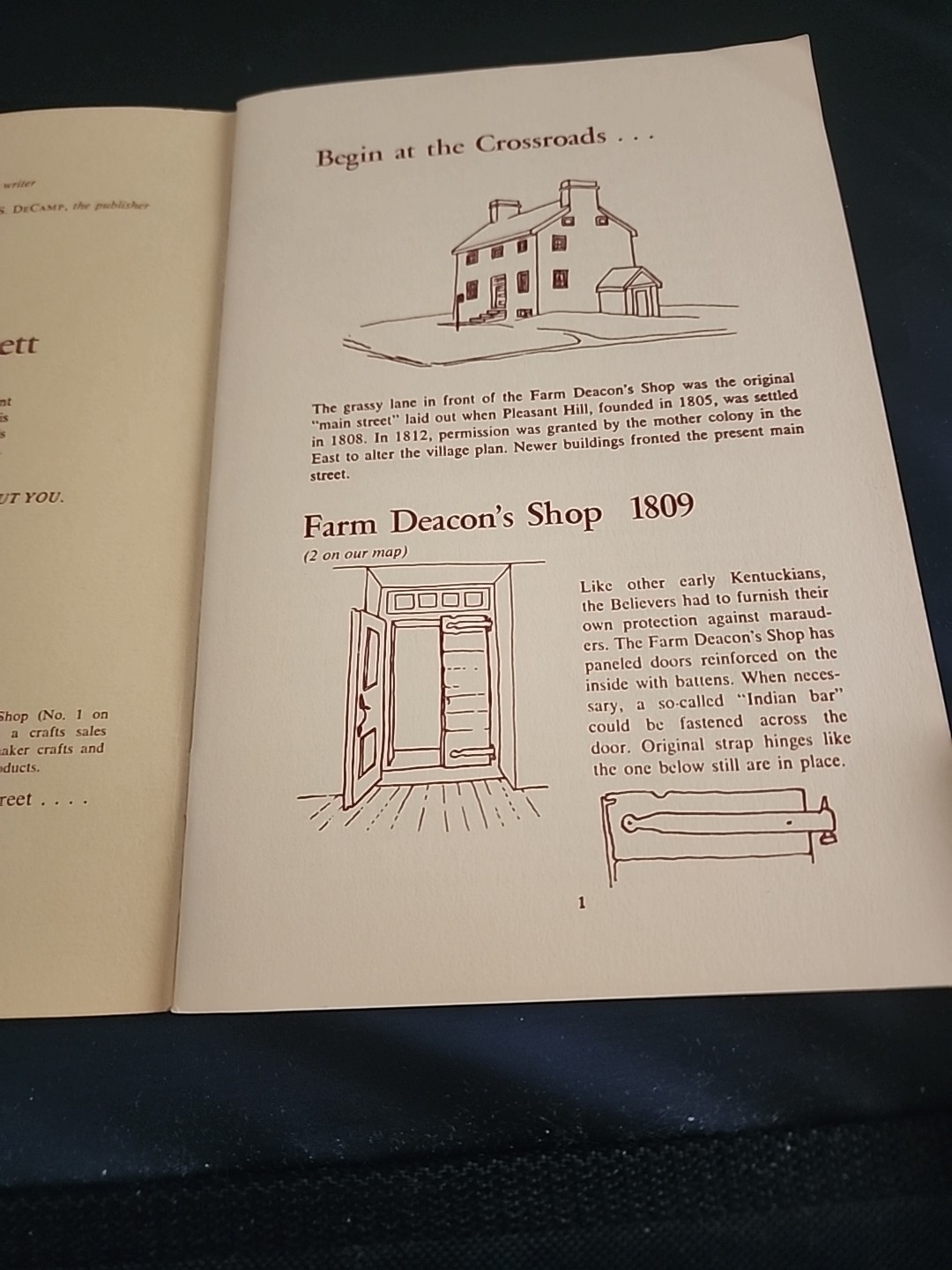 Vtg A Visitor’s Guide To Shakertown Kentucky Walking Tour With Map Booklet