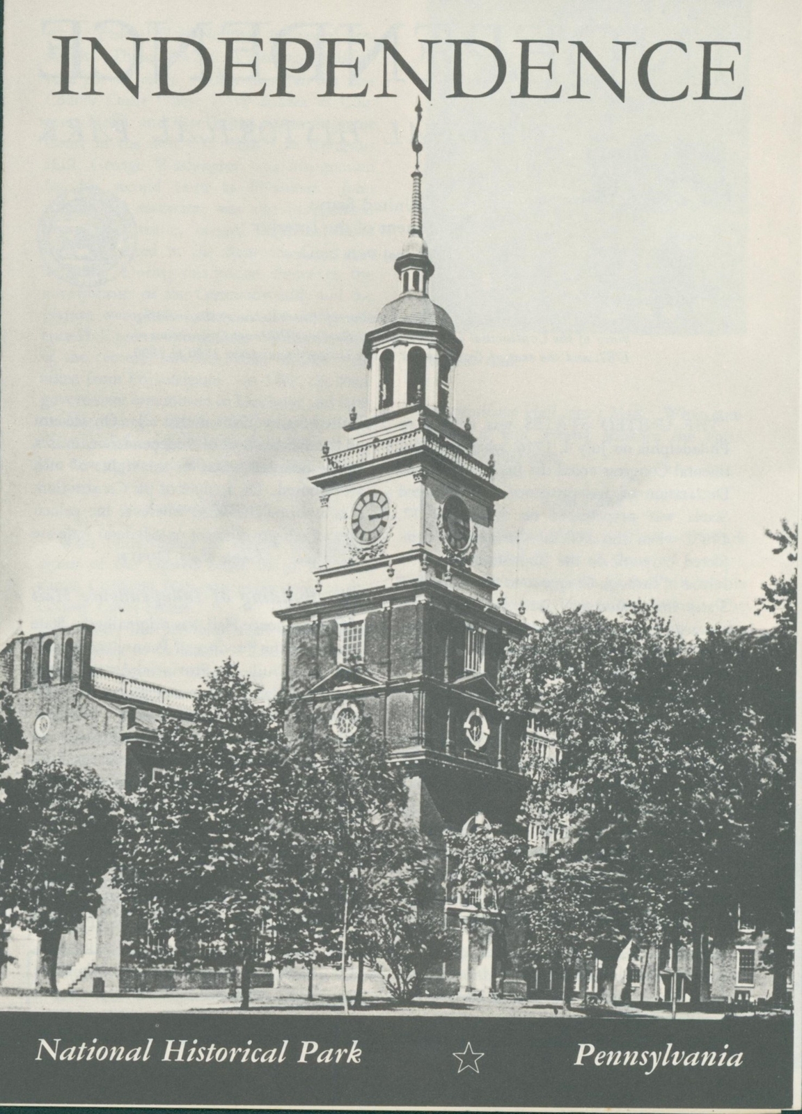 1961 Independence National Historical Park NPS Brochure Philadelphia PA Founding