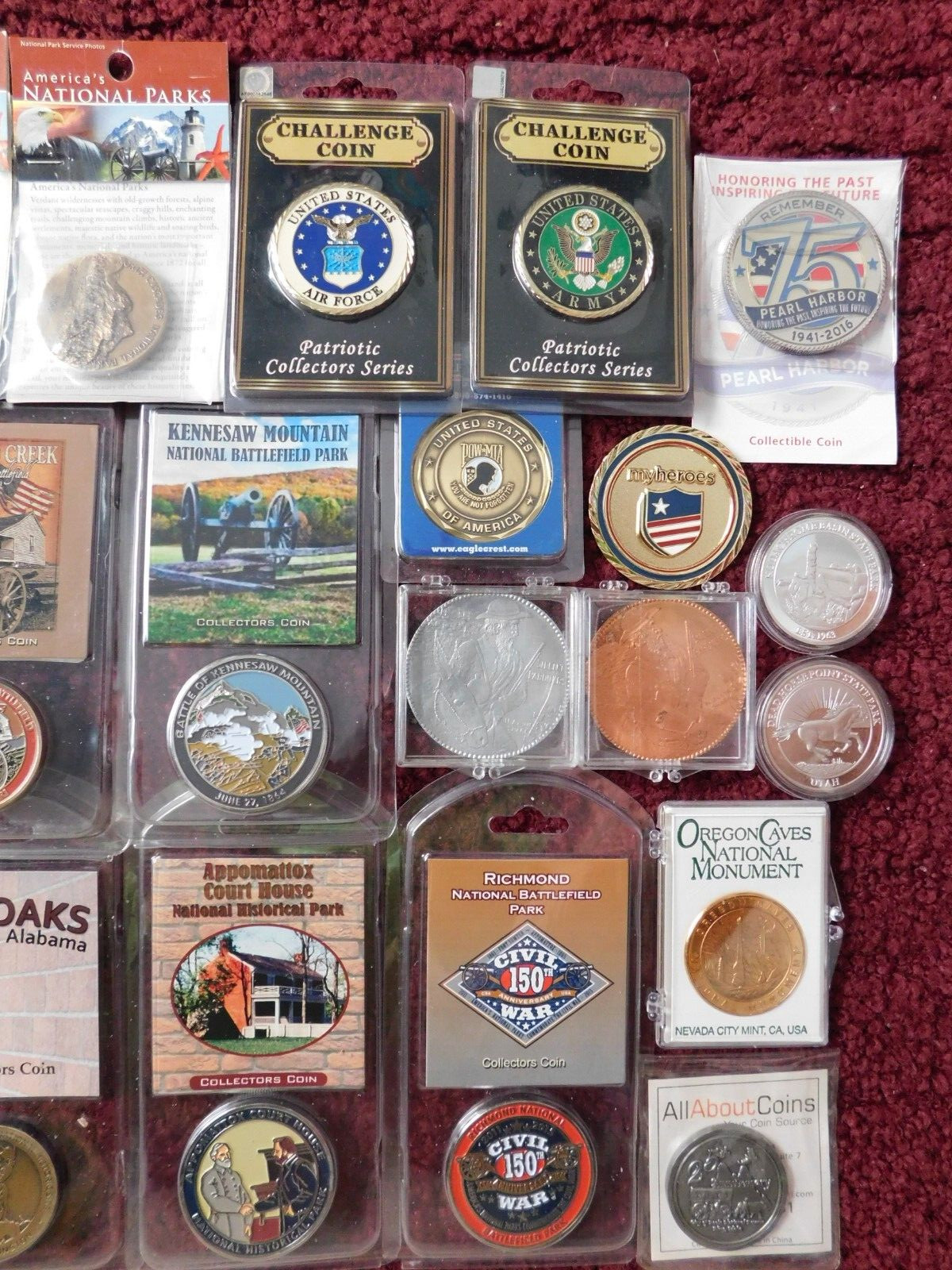 [24] NATIONAL PARK SERVICE COMMEM COINS/MEDALS+++ – MOST in ORIG PLASTIC HOLDERS