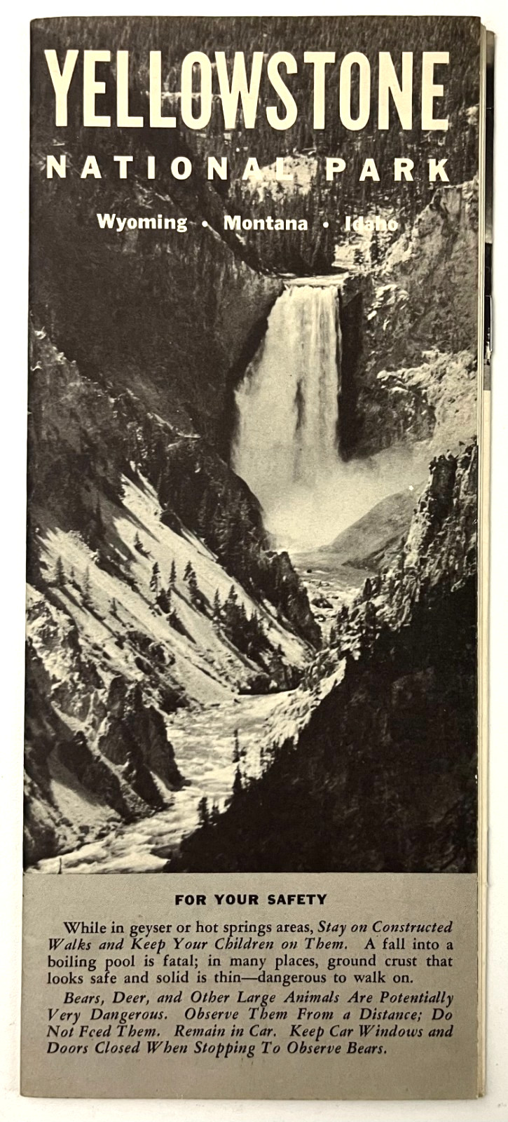 1962 Yellowstone National Park Service Guide WY MT ID Vintage Travel Booklet