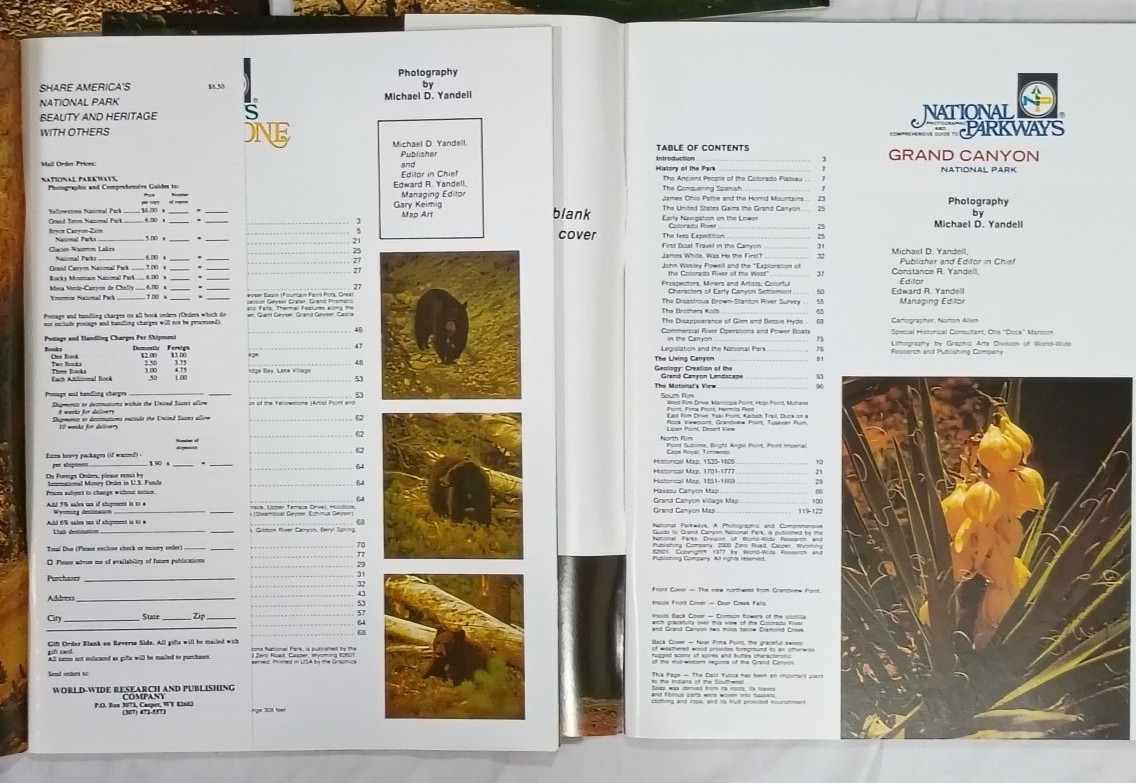 Lot 4 Vintage National Parkways Guides Rocky Mtn Yellowstone Grand Teton Canyon