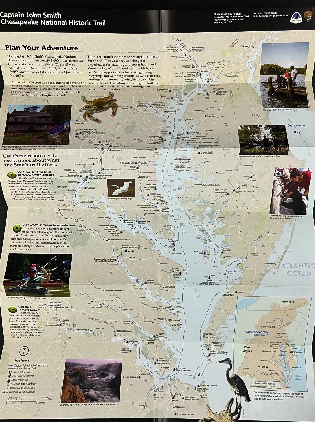 2010s Captain John Smith Chesapeake National Historic Trail NPS Travel Brochure