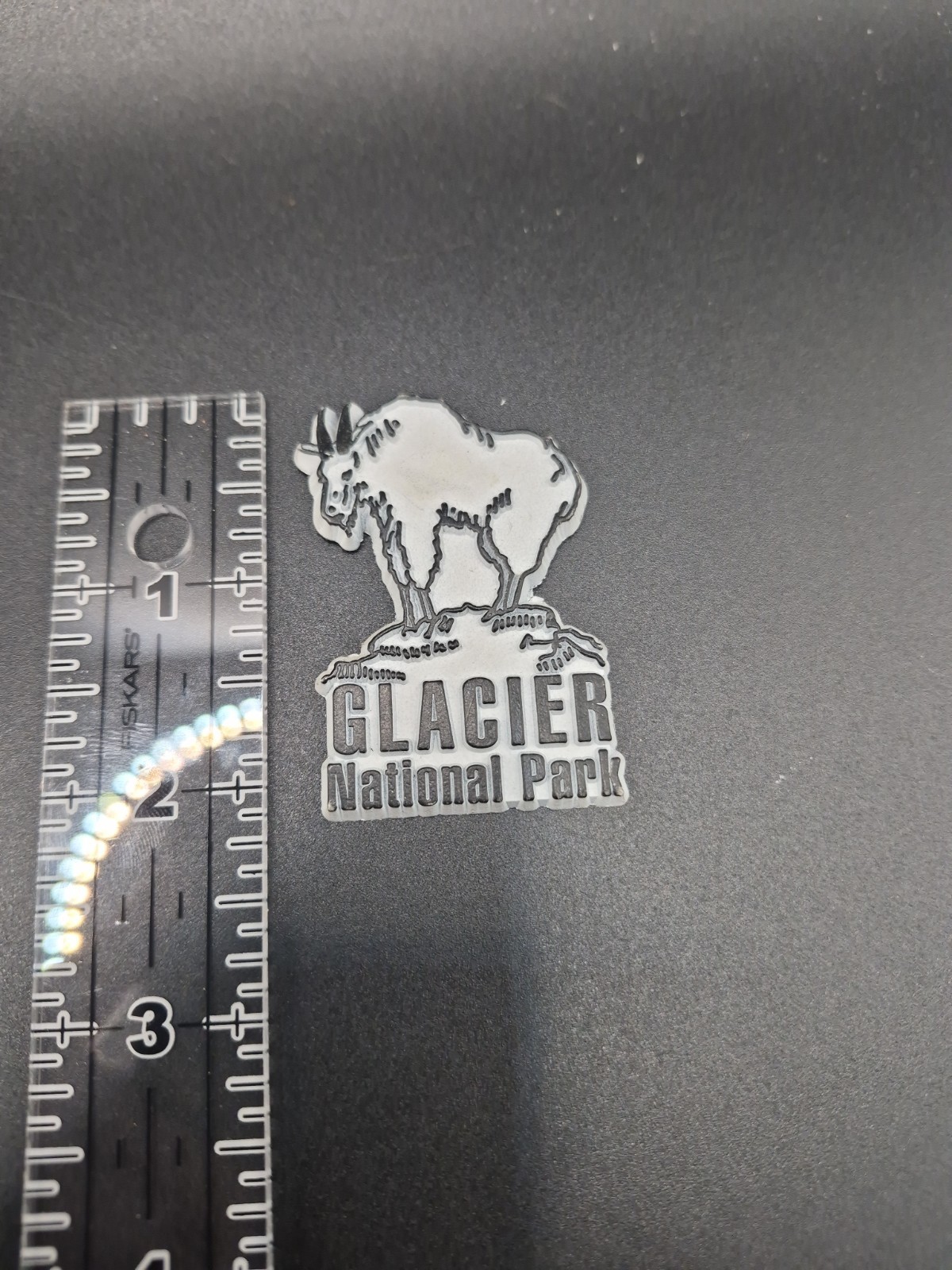 Vtg GLACIER NATIONAL PARK Rubber Travel Souvenir REFRIGERATOR MAGNET Billy Goat