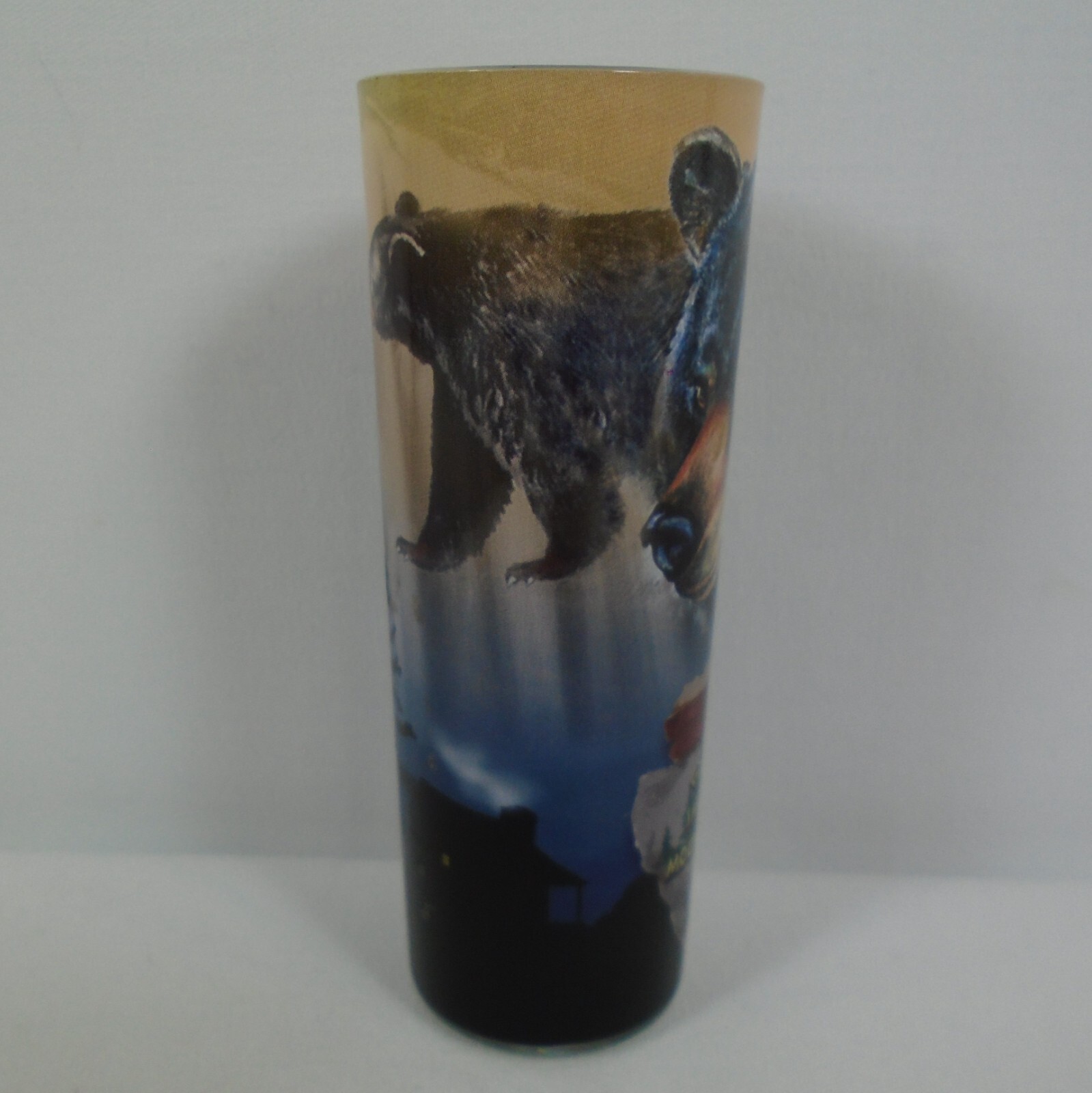 Great Smoky Mountains Black Bears Souvenir Shot Glass Gatlinburg Pigeon Forge Lg