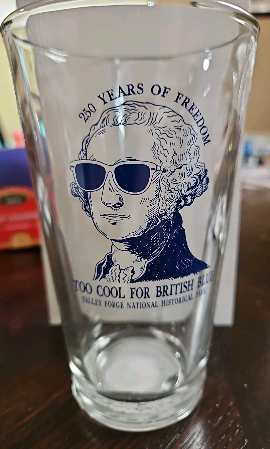 Valley Forge National Park 250 Years of Freedom Glass Too Cool for British Blue