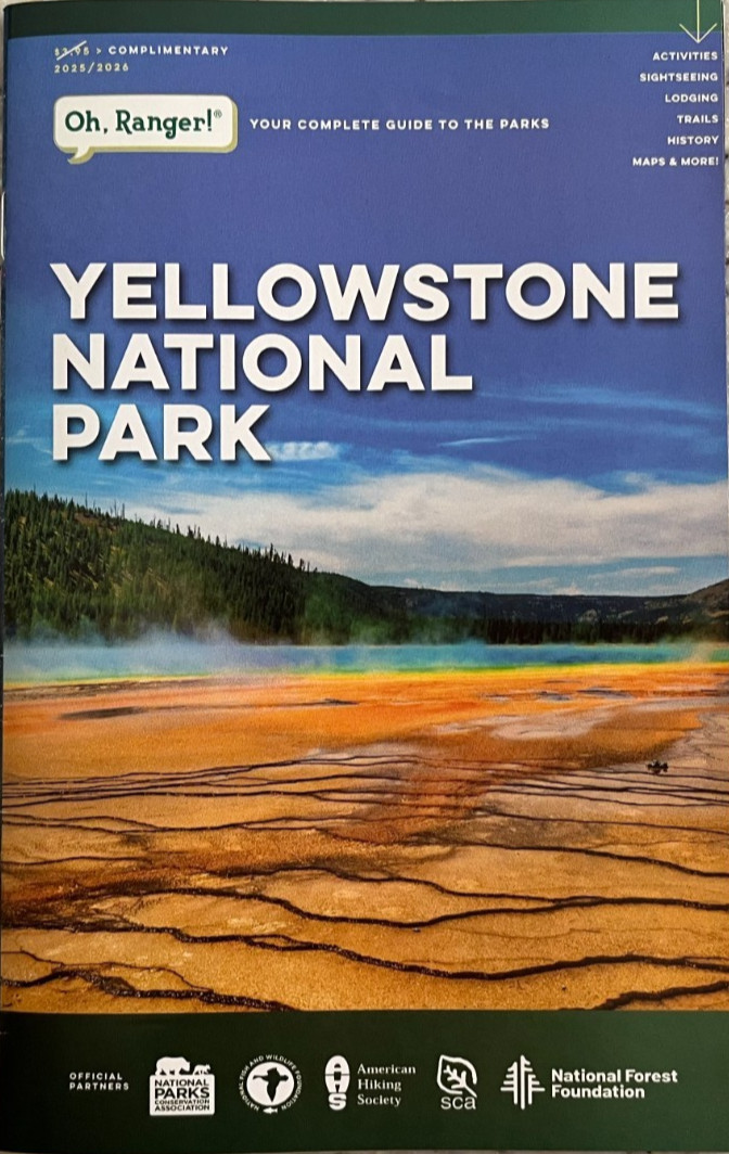New 2026 Oh Ranger YELLOWSTONE NATIONAL PARK TRAVEL GUIDE/BROCHURE 52 Pages
