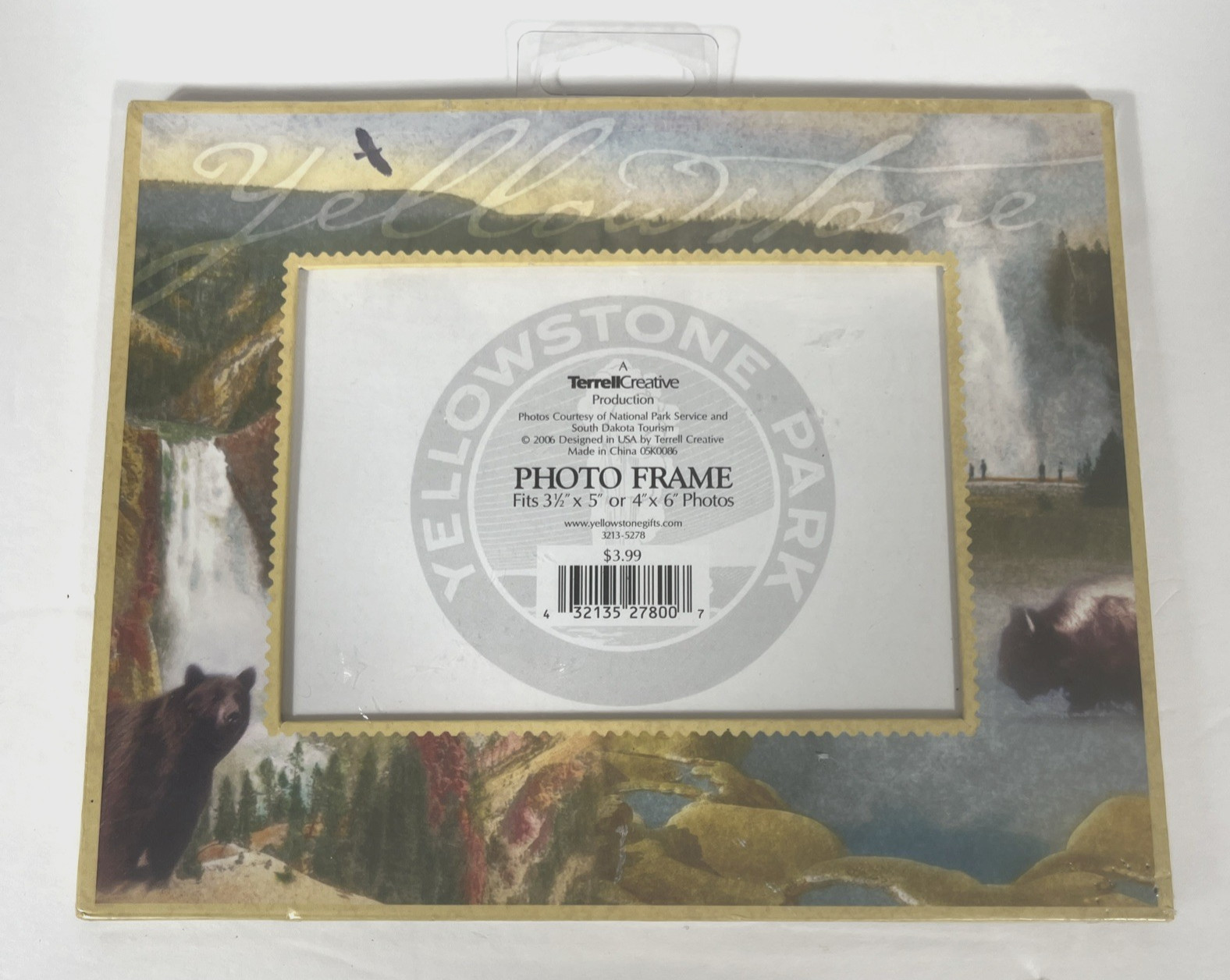 Yellowstone National Park Souvenir Photo Frame 3×5 Scenic Landscape New Sealed