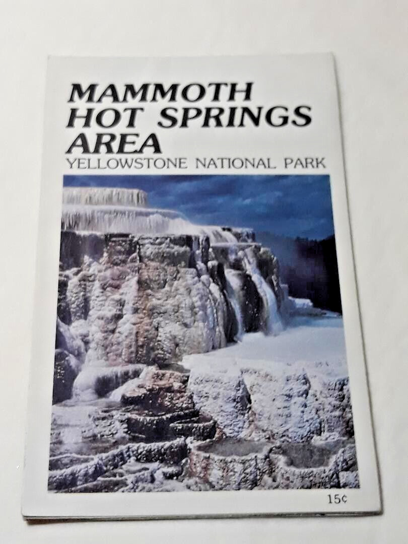 Vintage Mammoth Hot Springs Area Yellowstone National Park Map 1982