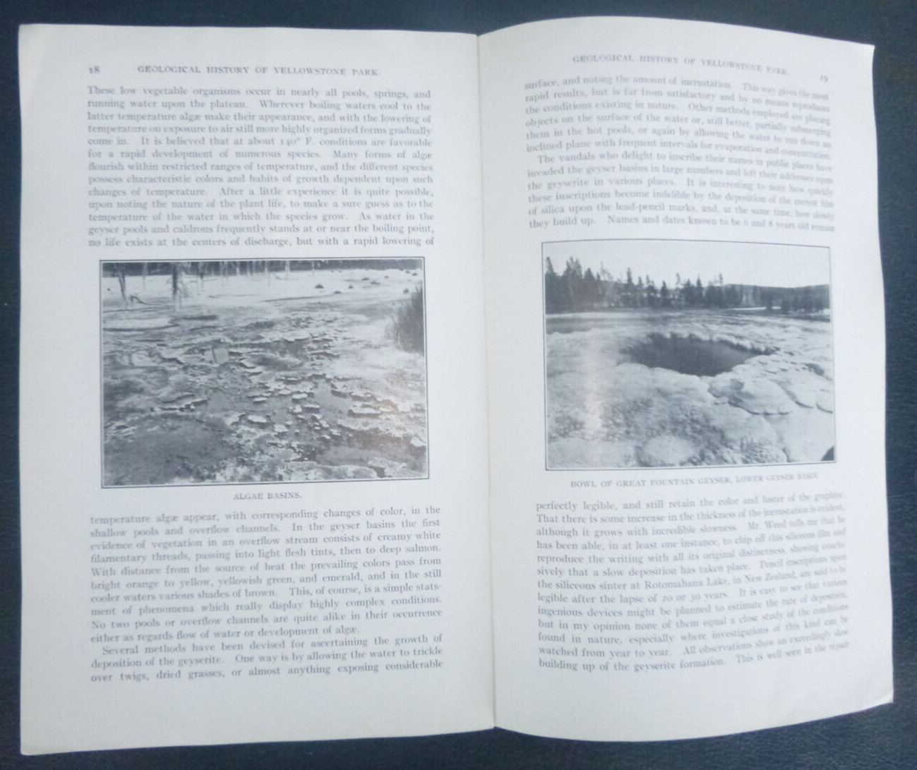 1928 Yellowstone National Park Geological History booklet brochure map 24 pages
