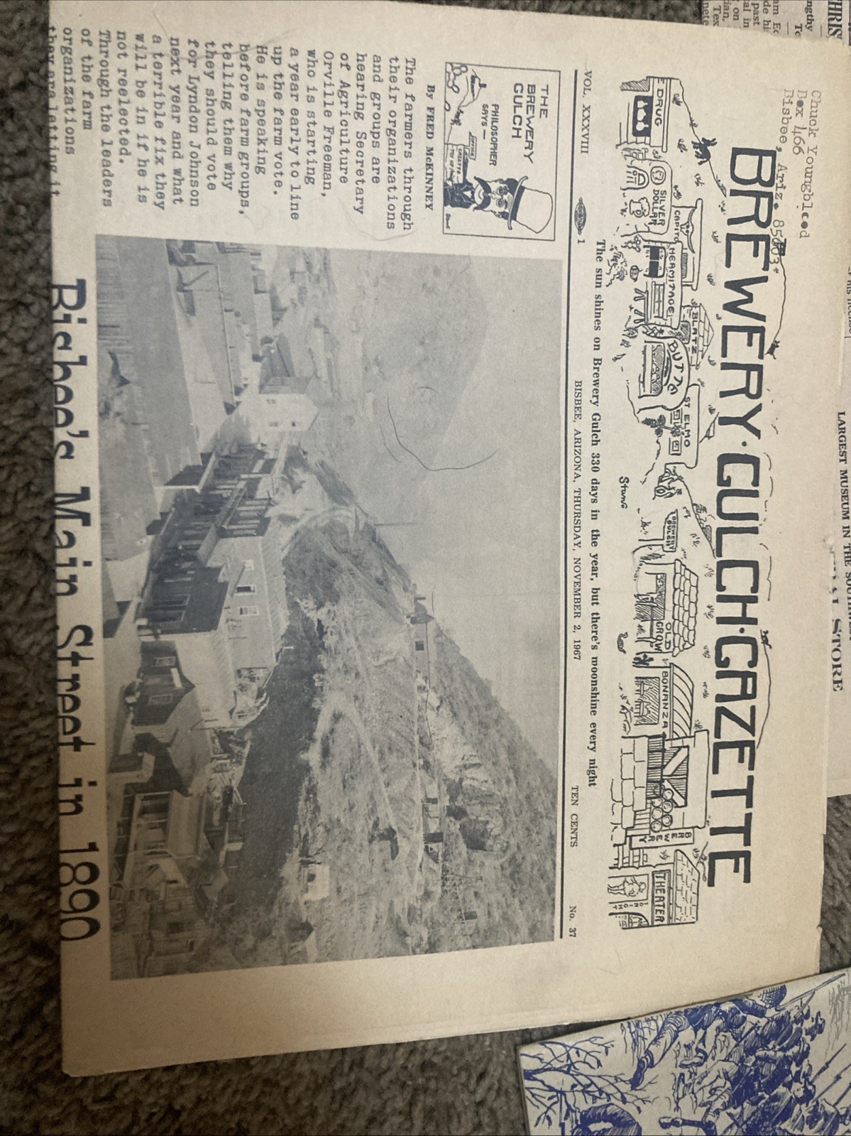 HistoricVTG Lot3 TOMBSTONE EPITAPH 1967/breweryGazette/Shiloh Nat. Park Book1961