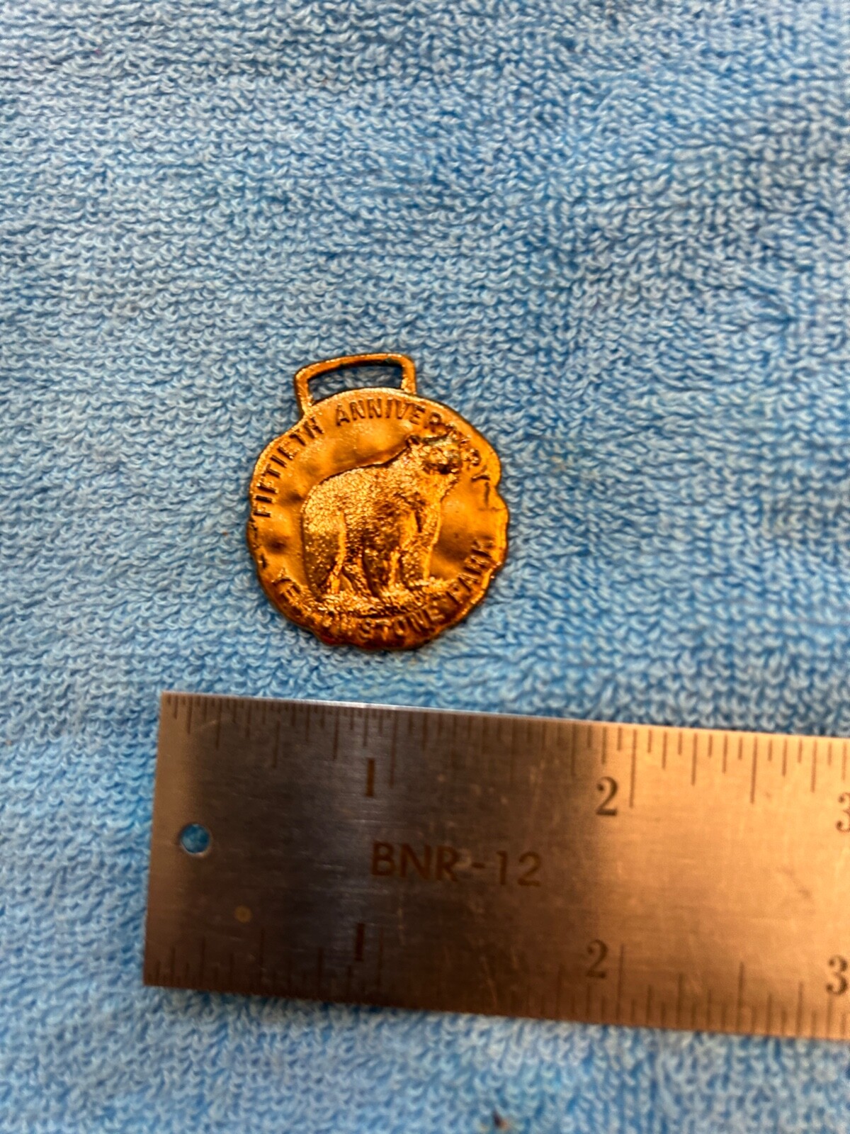 Vintage Yellowstone National Park Pocket Watch Fob Fiftieth Anniversary 50th