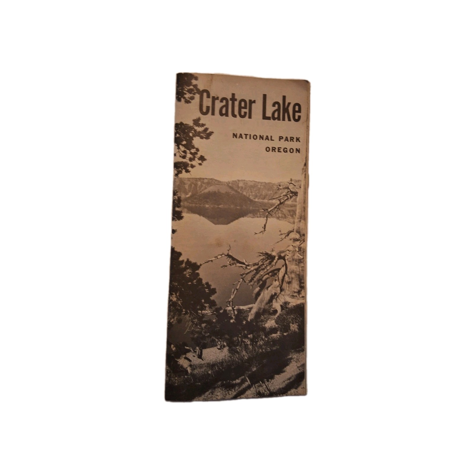 Vintage Crater Lake National Park Oregon Map Ephemera -1960