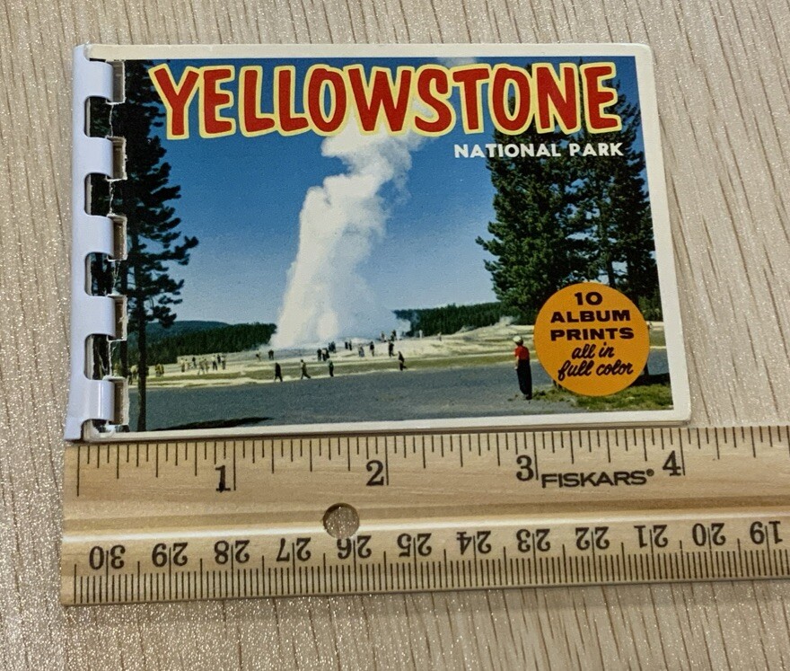 Vintage 1970’s Yellowstone National Park 10 Album Print Mini Book -All In Color