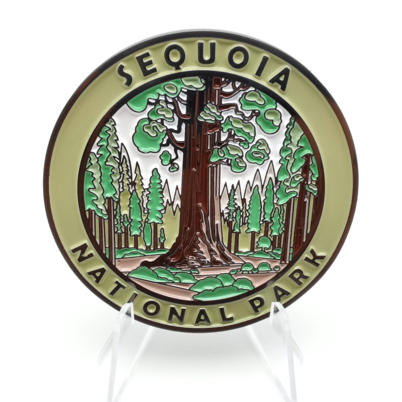 Stunning Black Nickel Sequoia National Park Magnet for Nature Enthusiasts – NEW