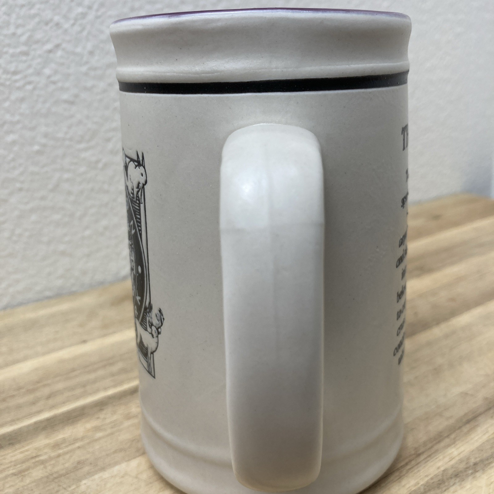 Grand Canyon National Park USA Embossed Beer Stein Coffee Mug Purple Interior 5″