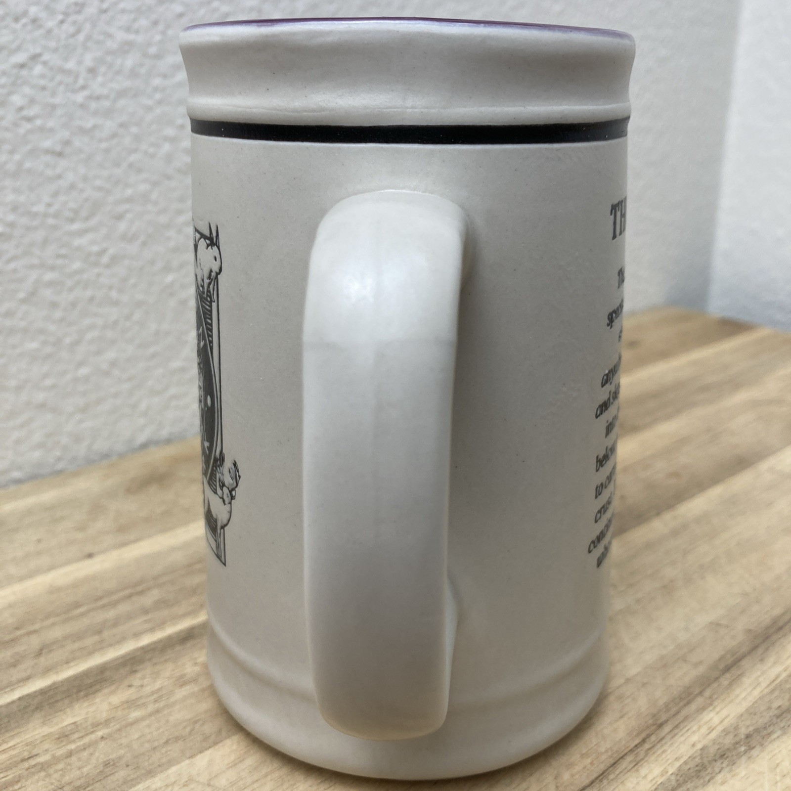 Grand Canyon National Park USA Embossed Beer Stein Coffee Mug Purple Interior 5″
