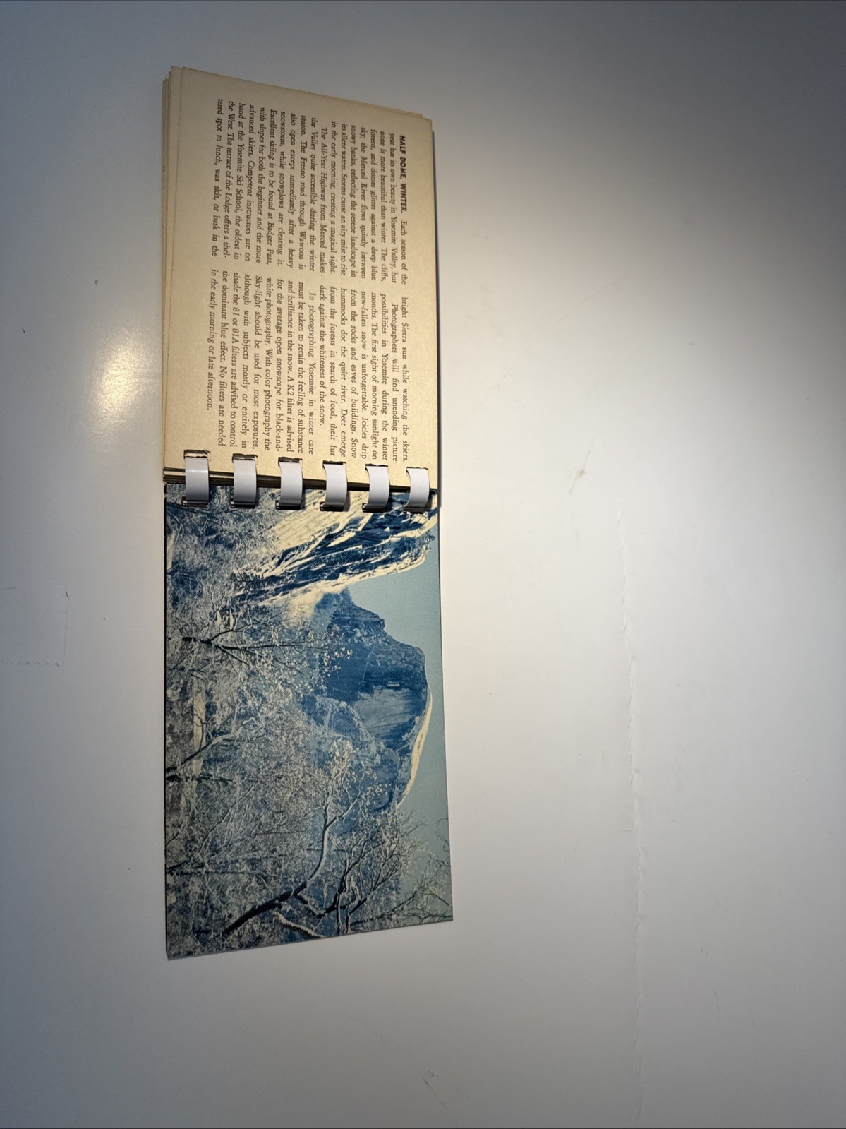 1955 Yosemite Picture And Photo Guide Spiral Bound 6″ x 3.5″ Souvenir Book