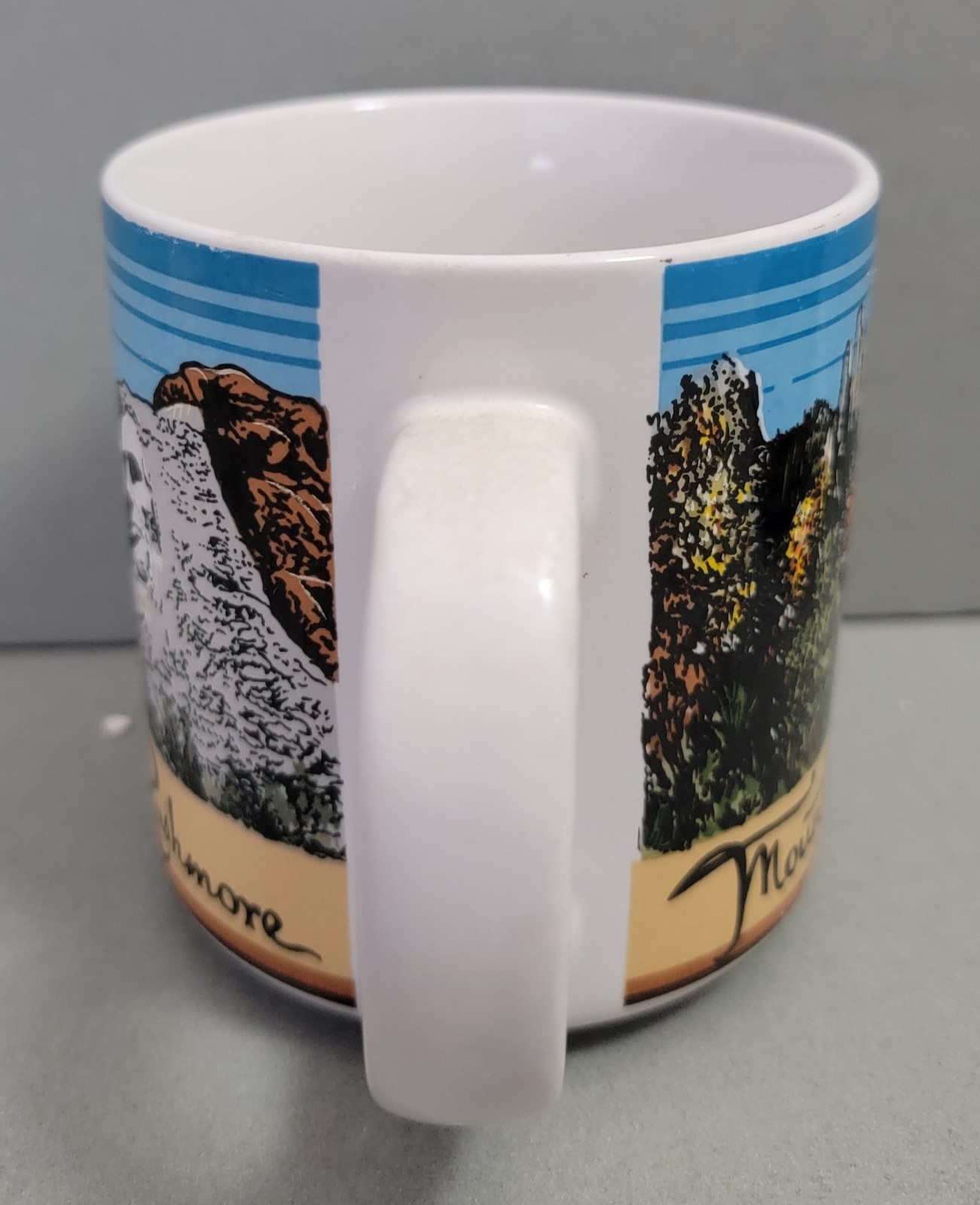Vintage 1980s Mount Rushmore Souvenir Coffee Mug Cup 10 Oz RARE