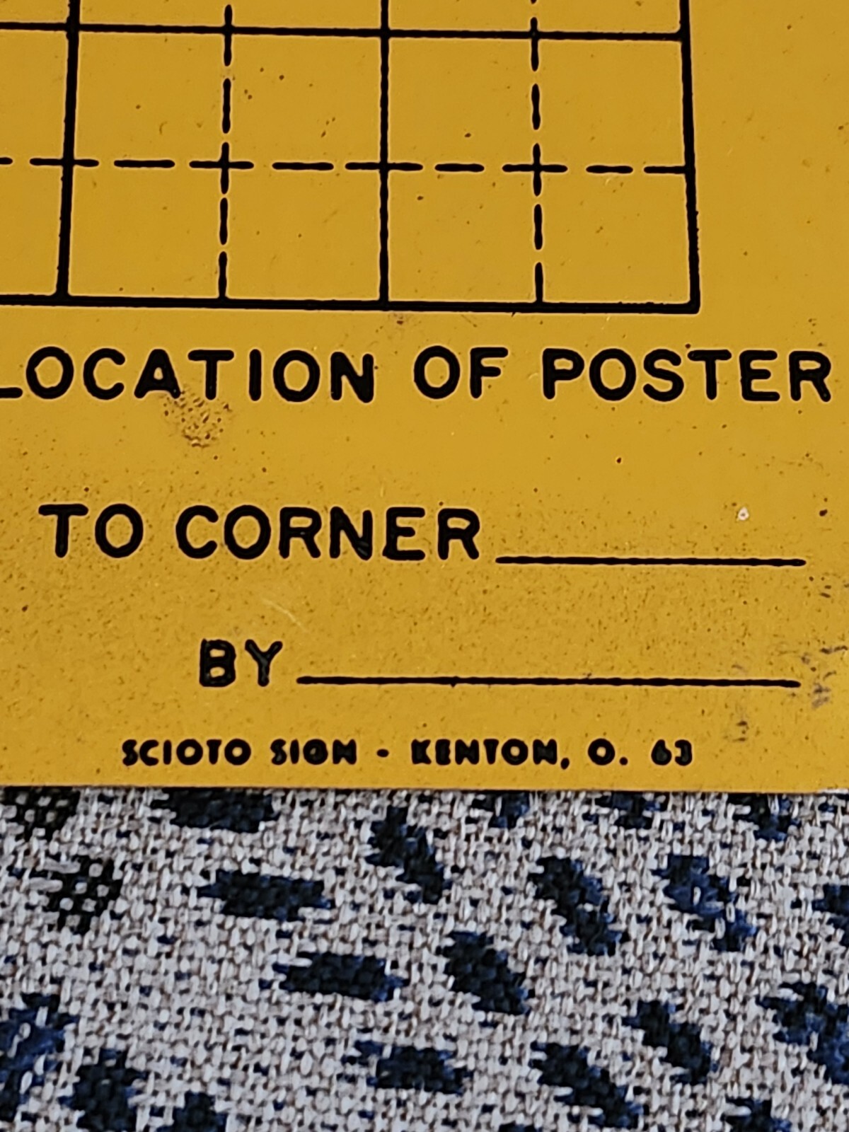 Vintage Forest Service Survey Location Metal Poster Sign Scioto Sign Kenton Ohio