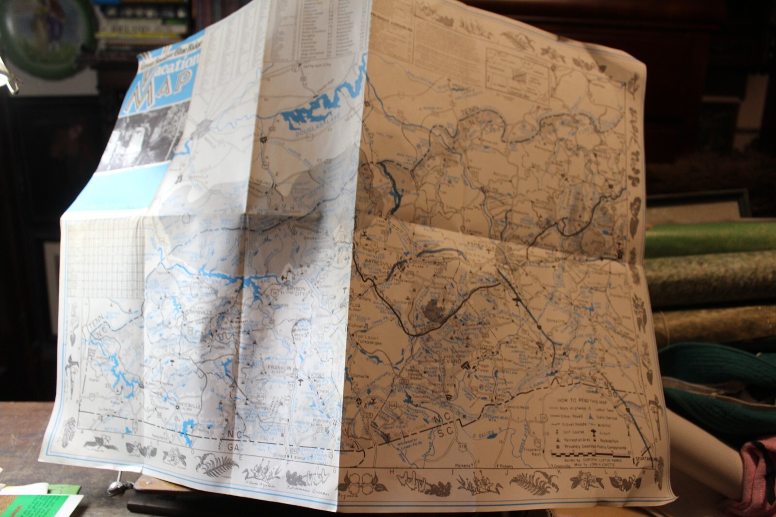 Vintage National Park Brochure Great Smoky Mountains 1967 Blue Ridge Map