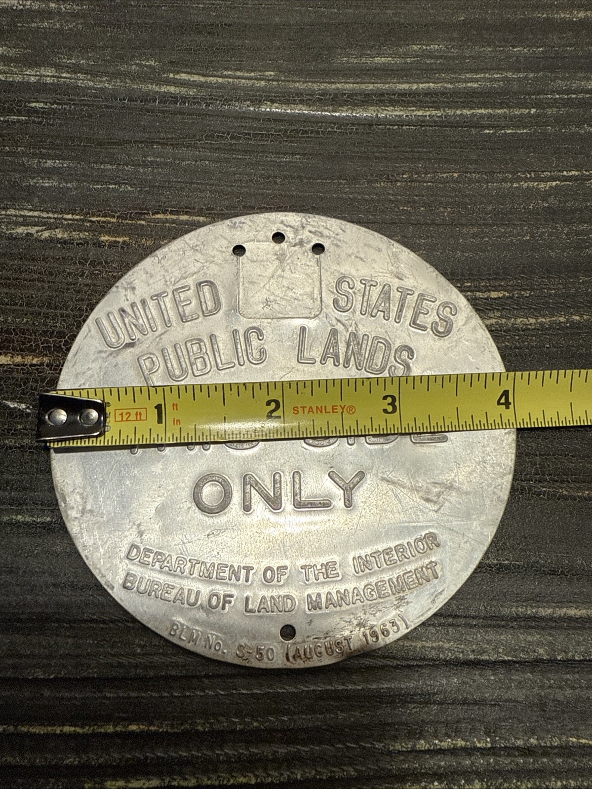 Vintage US Forest Service Public Lands This Side Only Dept Of Interior Land 1963