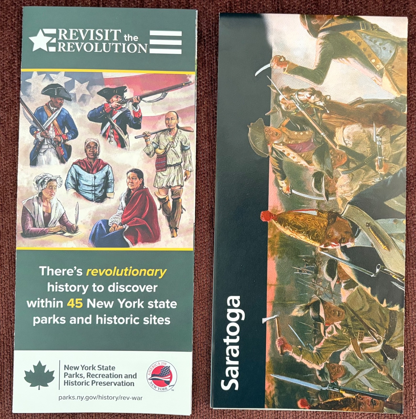 Saratoga Natl. Historical Park Map and Revolutionary History NY Brochure