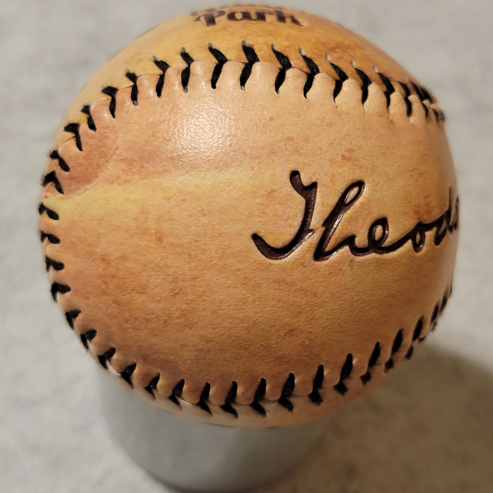 Theodore Roosevelt Yellowstone National Park Souvenir Baseball Engraved Leather