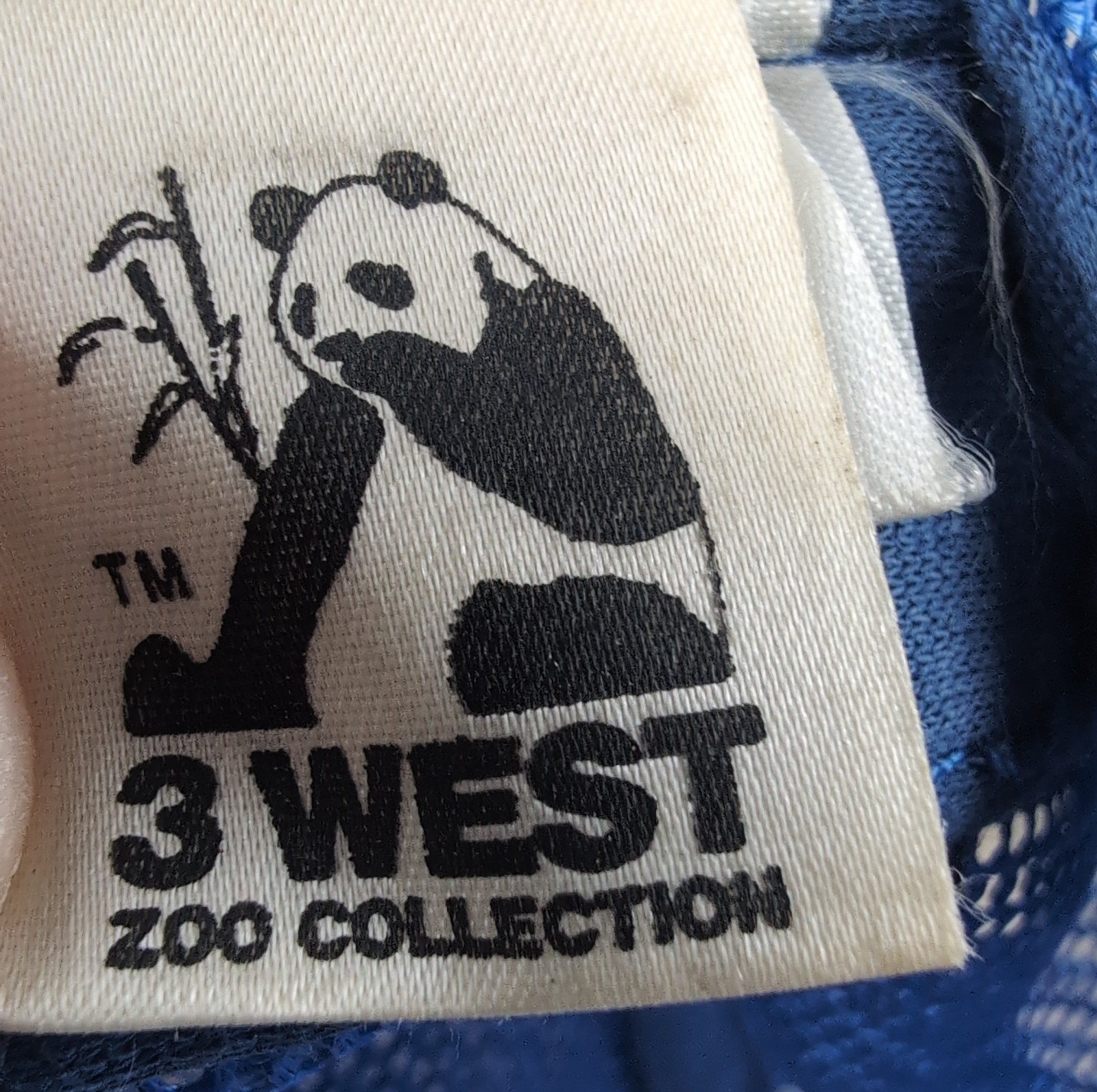 VTG Hat Dimensional 3D Plush MOOSE REINDEER Snapback Cap 3 West Zoo Blue Rare