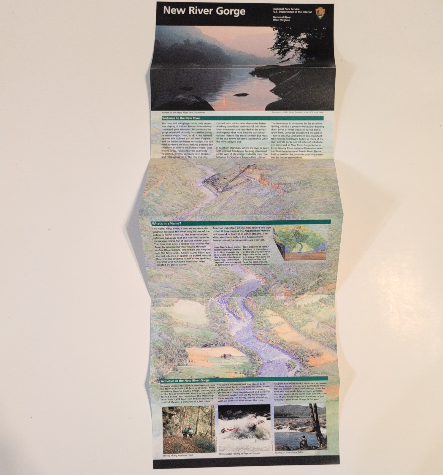 New River Gorge National Park Service NPS Unigrid Brochure GPO 2004 Reprint 2004