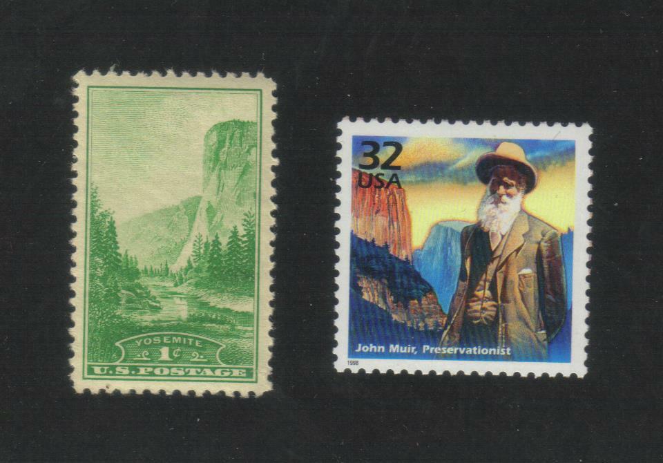 Yosemite National Park John Muir – US postage stamps – Mint Condition – passport