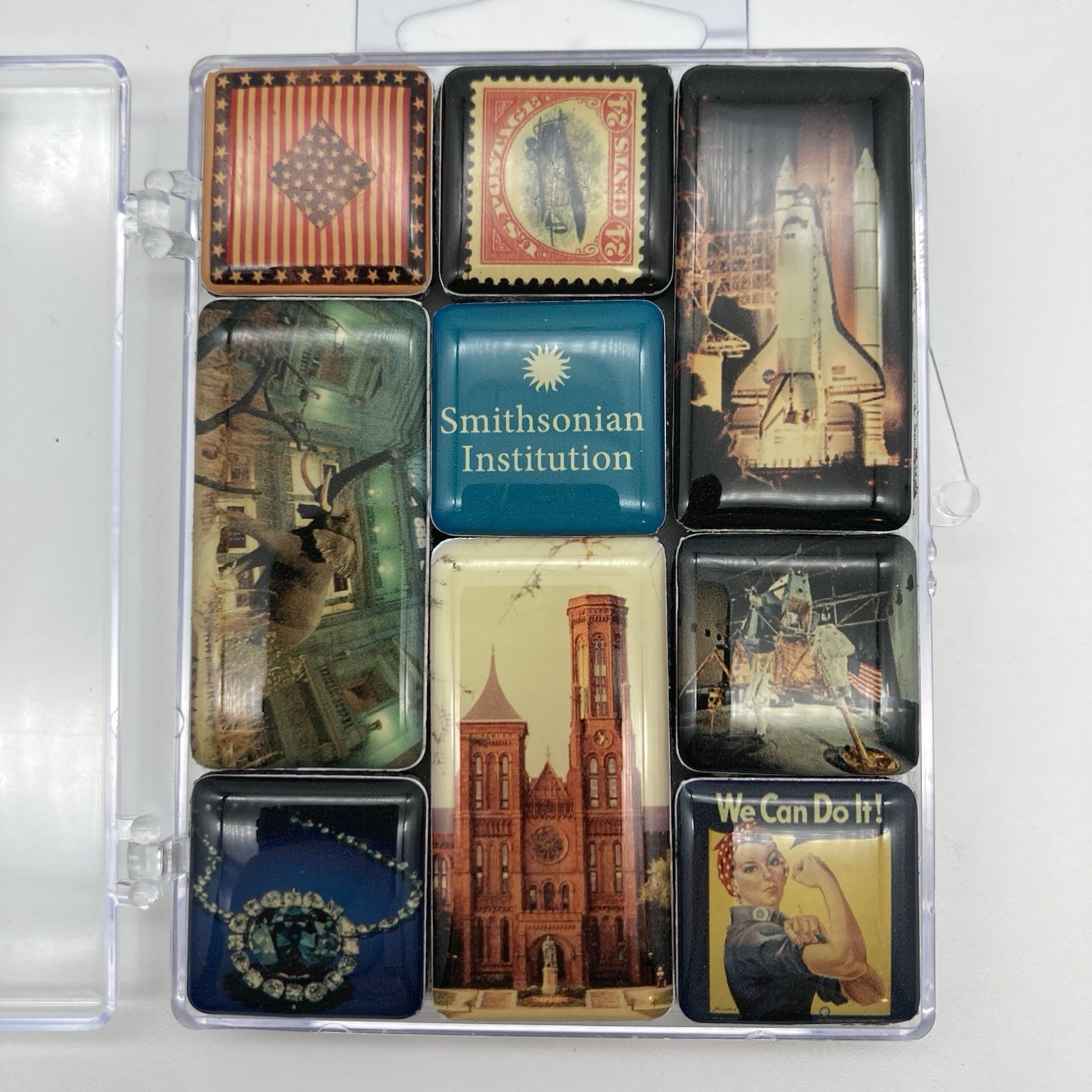 Smithsonian Institution Mini Magnet Set of 9 New in Case