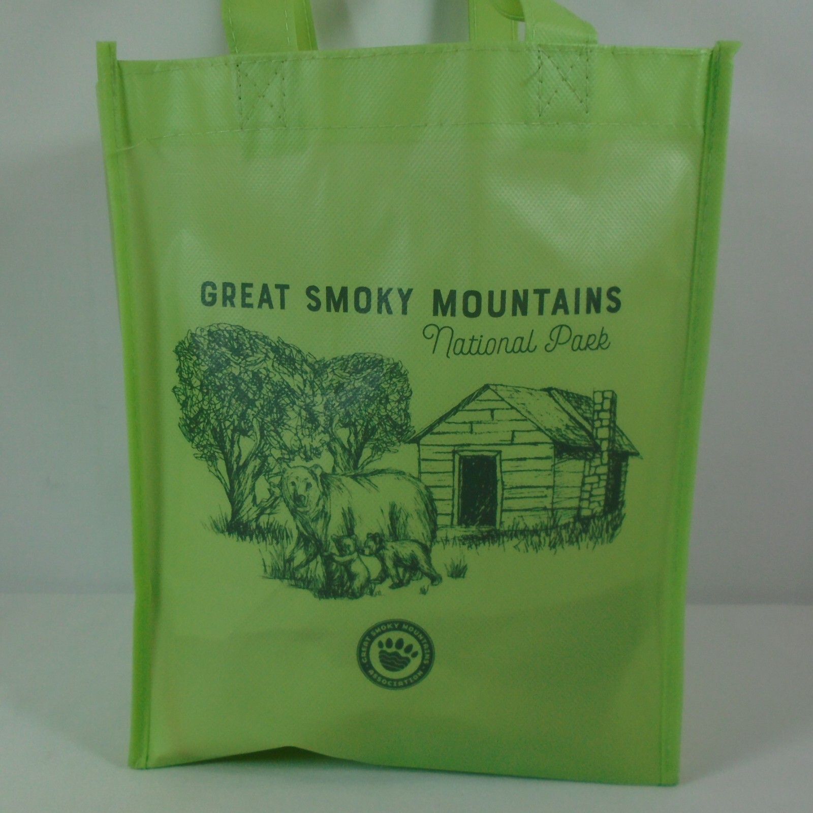 Great Smoky Mountains National Park Green Small Tote Bag GSM Association