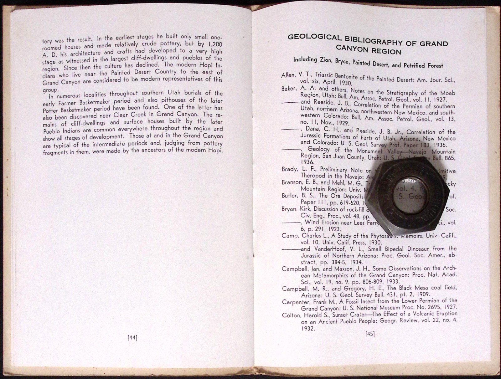 1931 Ancient Landscapes of the Grand Canyon Region Edwin D McKee Illustrated