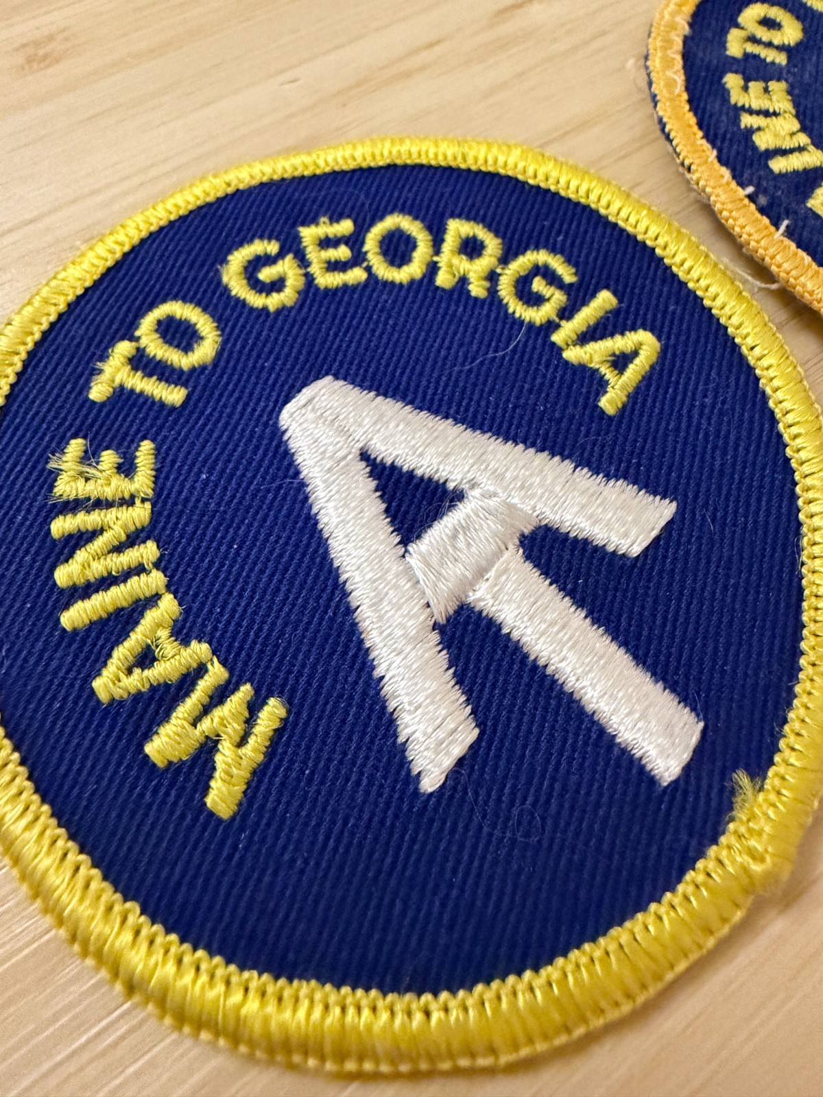 Lot Of 2 Vtg Vintage Appalachian Trail Maine To Georgia Patch Gauze Back