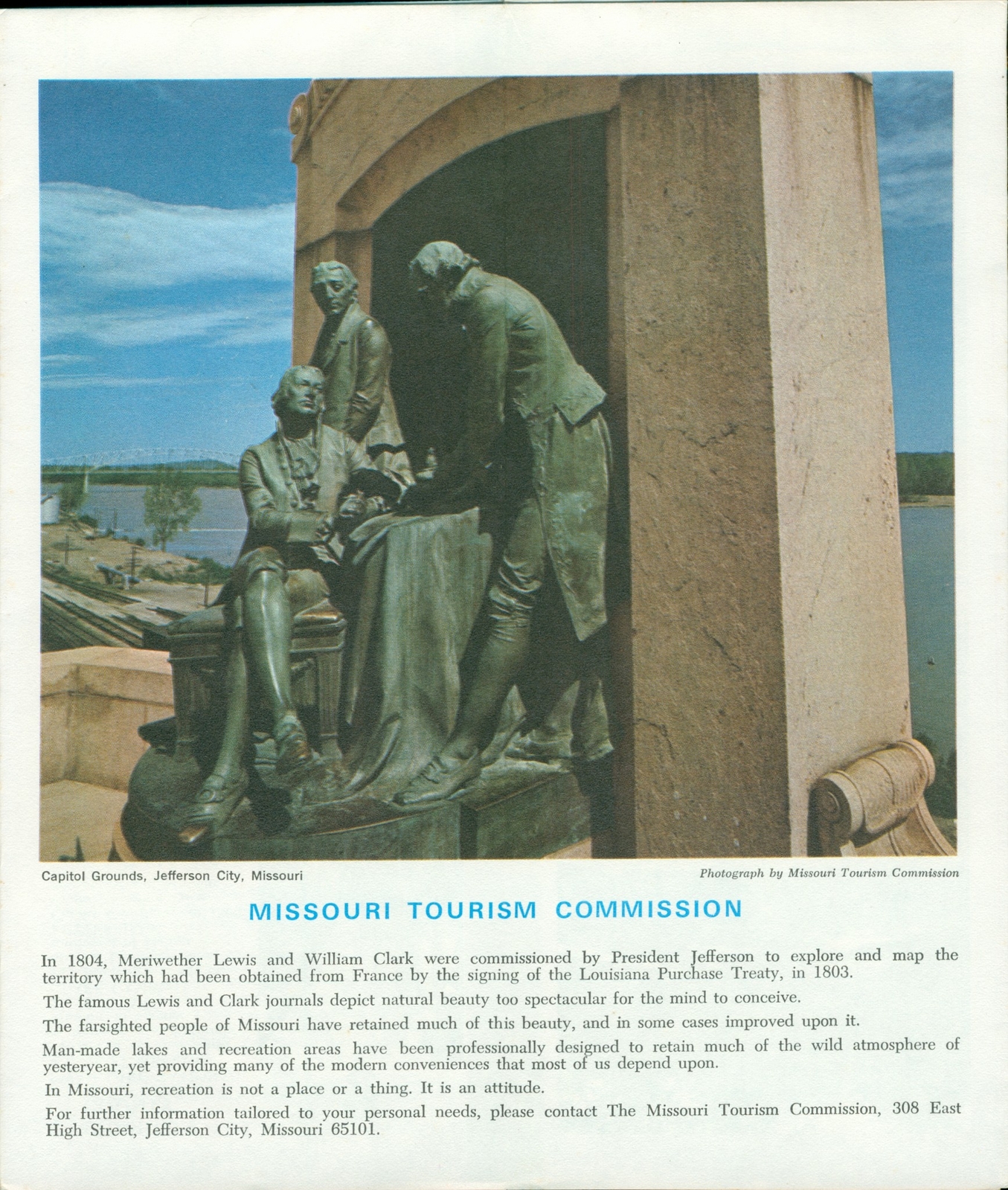 1963 Lewis & Clark Trail Missouri St. Louis Travel Guide Brochure Map Photos USA