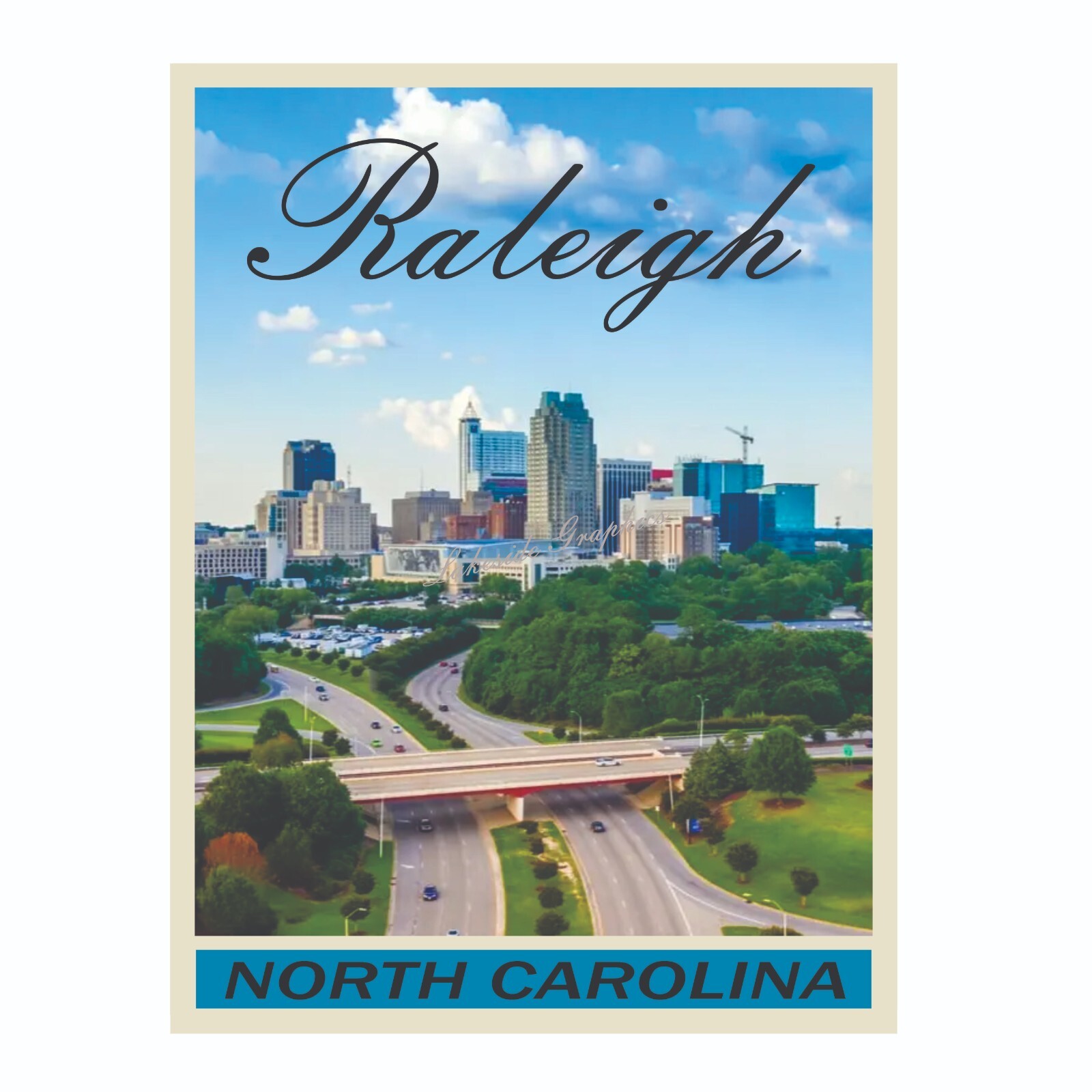 Raleigh North Carolina Sticker Decal Bumper Sticker