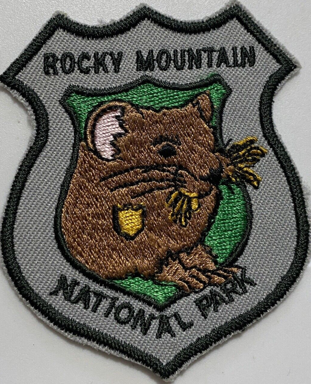Rocky Mountain National Park Pika Mammal Souvenir Green Embroidered Patch Badge