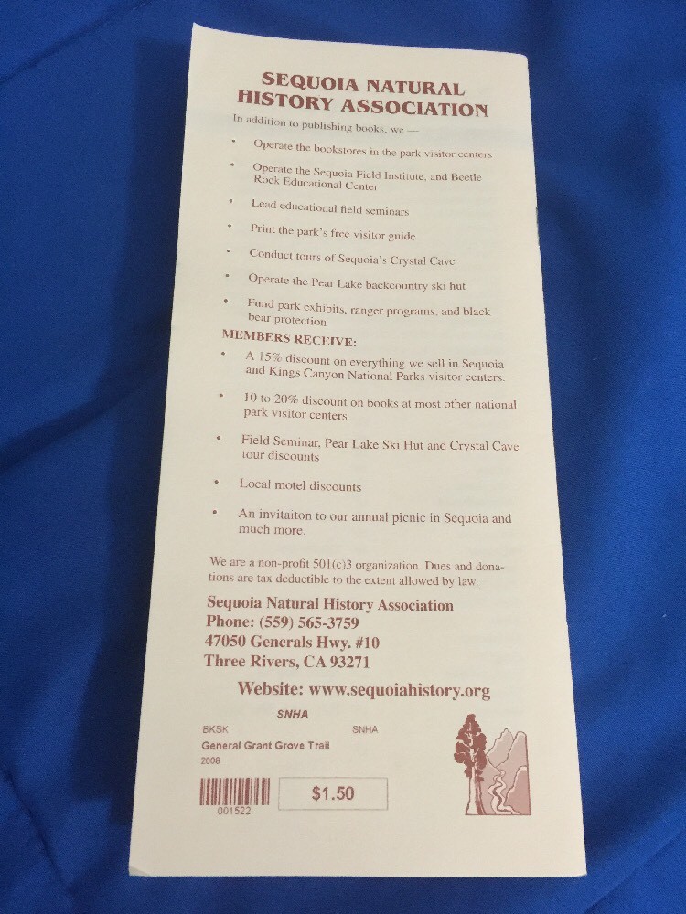 General Grant Tree Trail Booklet Sequoia Natural History Association 2008