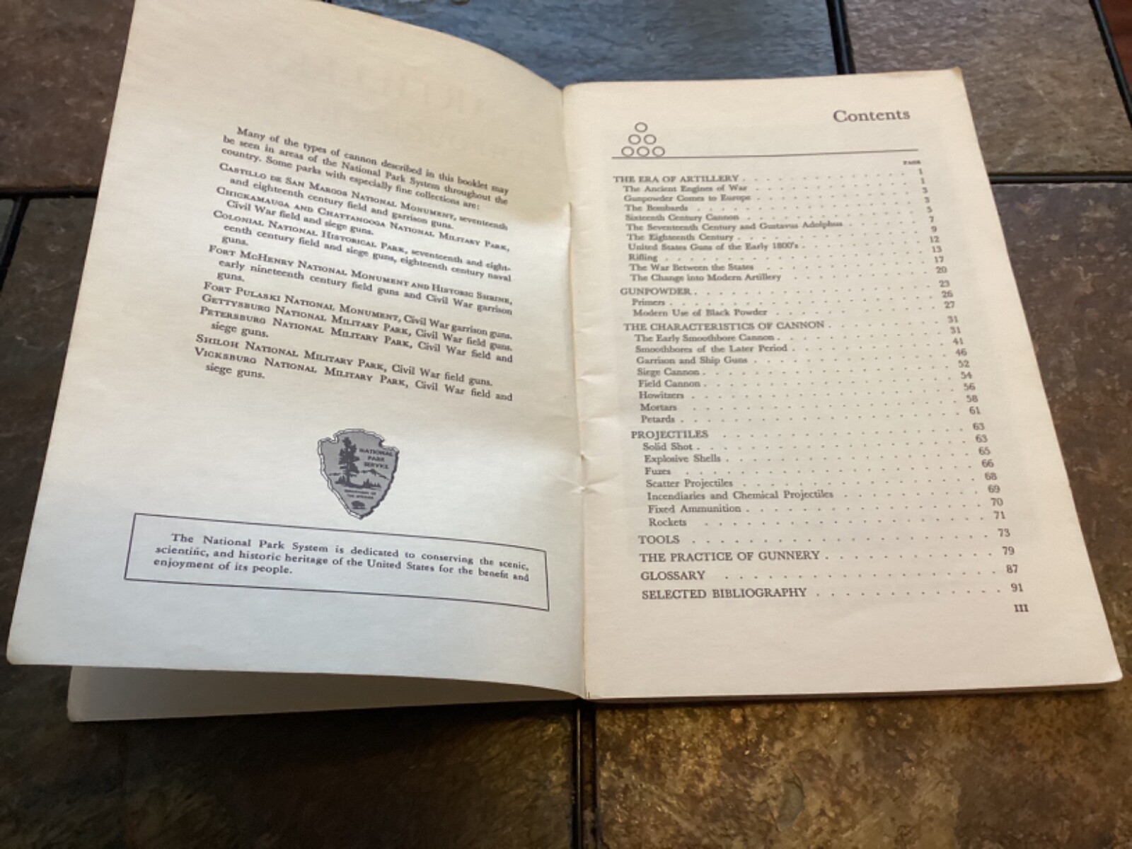 1962 “Artillery Through The Ages” National Park Service Booklet