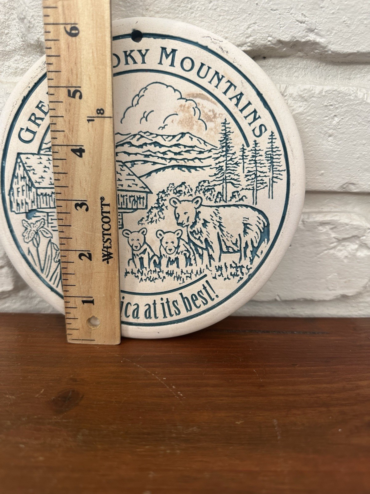 Vintage Great Smoky Mountains National Park Ceramic Wall Plaque 2017