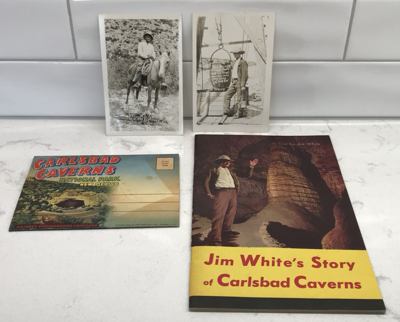 Jim White Carlsbad Caverns National Park Souviner Booklet & Post Cards 2 RPPC