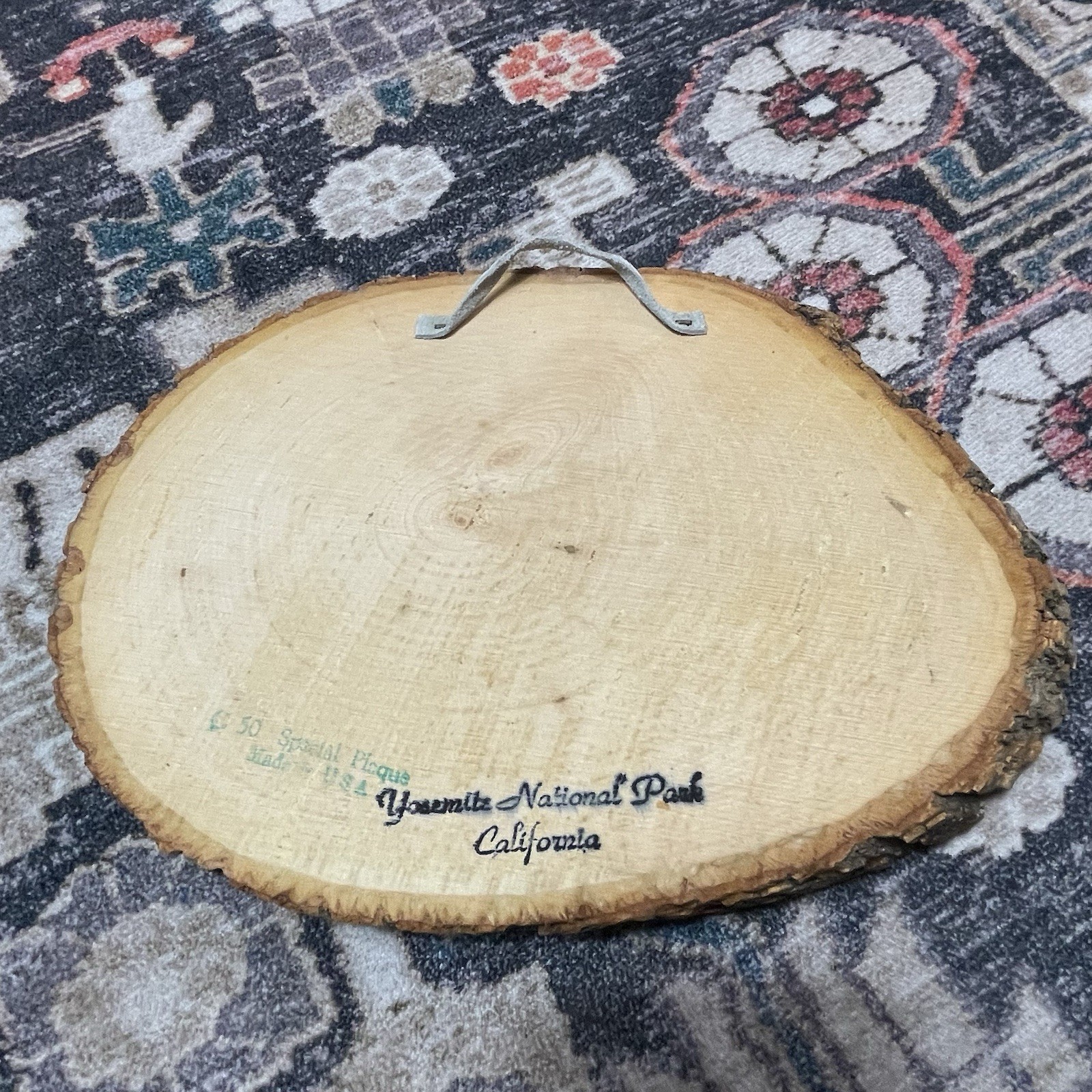 Vintage Yosemite Half Dome Live Edge Wood Special Plaques Genuine Trail Marker