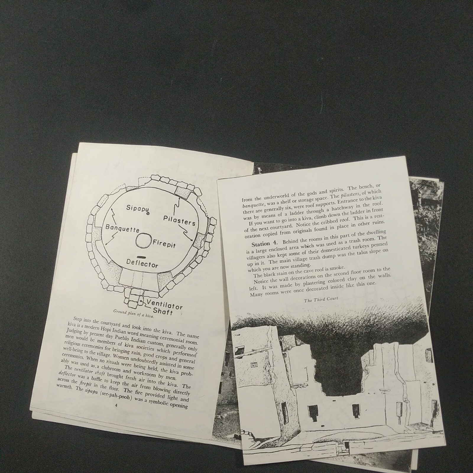 Vtg 1950’s Spruce Tree House Mesa Verde National Park Pamphlet Map Info booklet