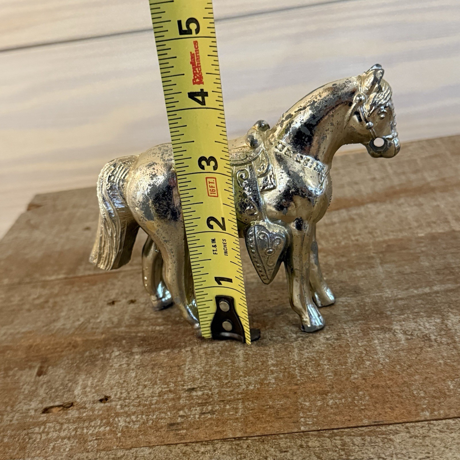 Silver Metal Horse- 11″ x 8.25″ Western Equestrian Decor Made In USA