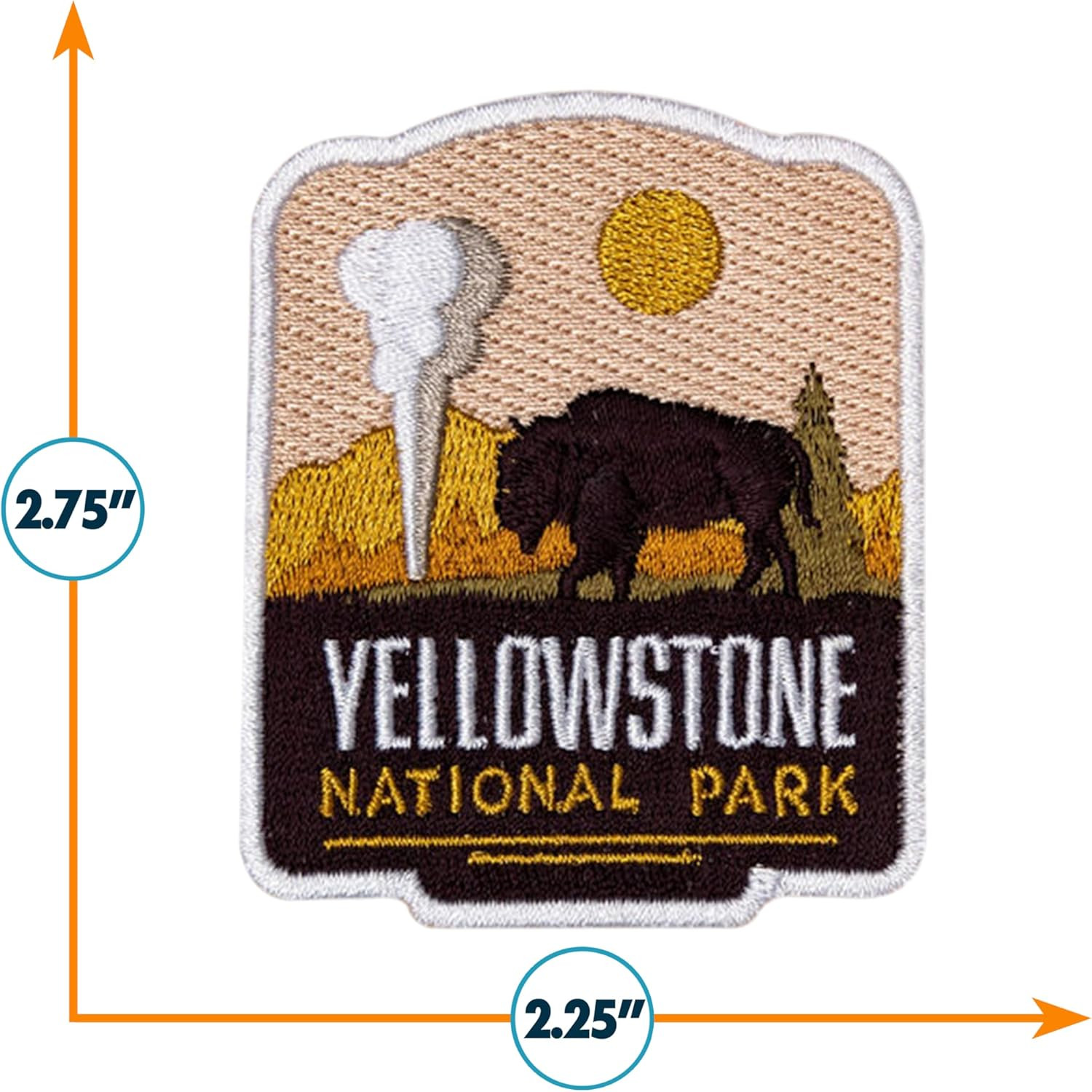 Yellowstone National Park Patch – Iron on Travel Badge – Yellowstone Souvenir –